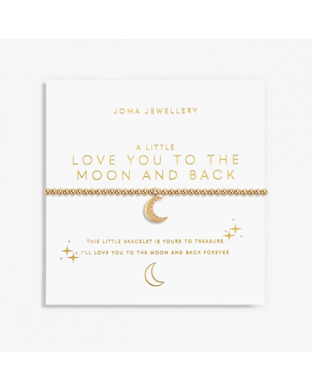 Gold A Little 'Love You To The Moon And Back' Bracelet