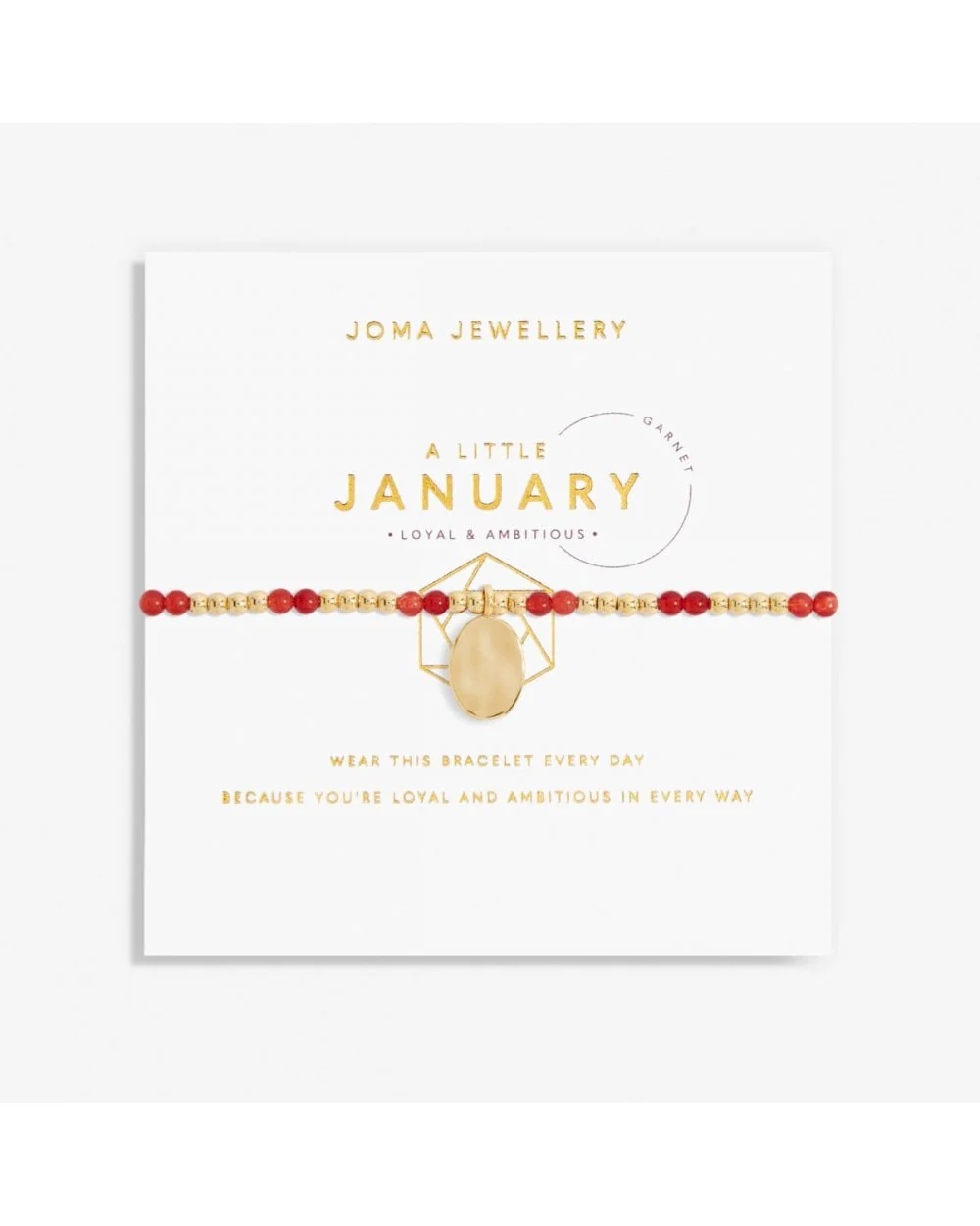 January A Little Birthstone Gold Bracelet