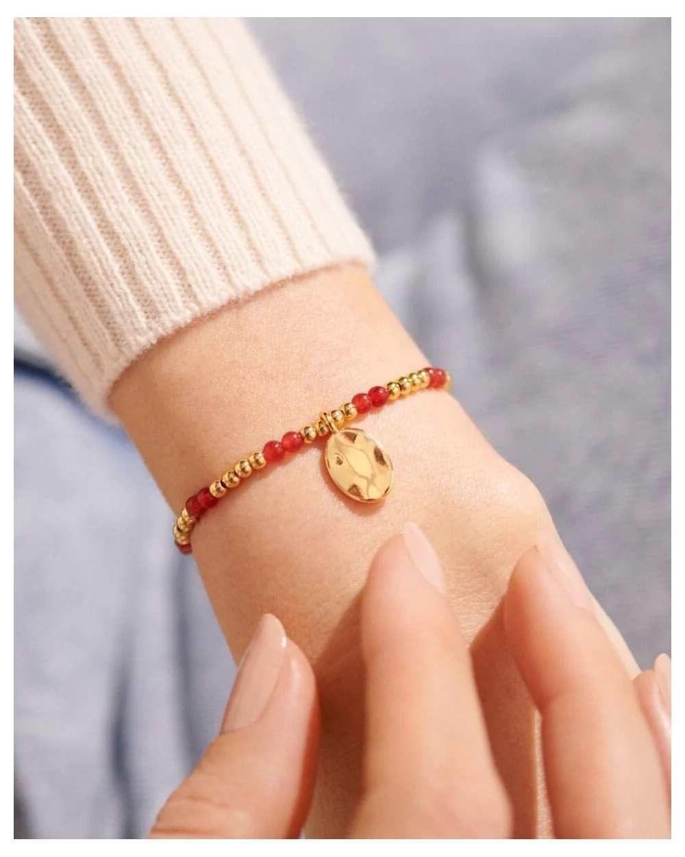 January A Little Birthstone Gold Bracelet - Image 2