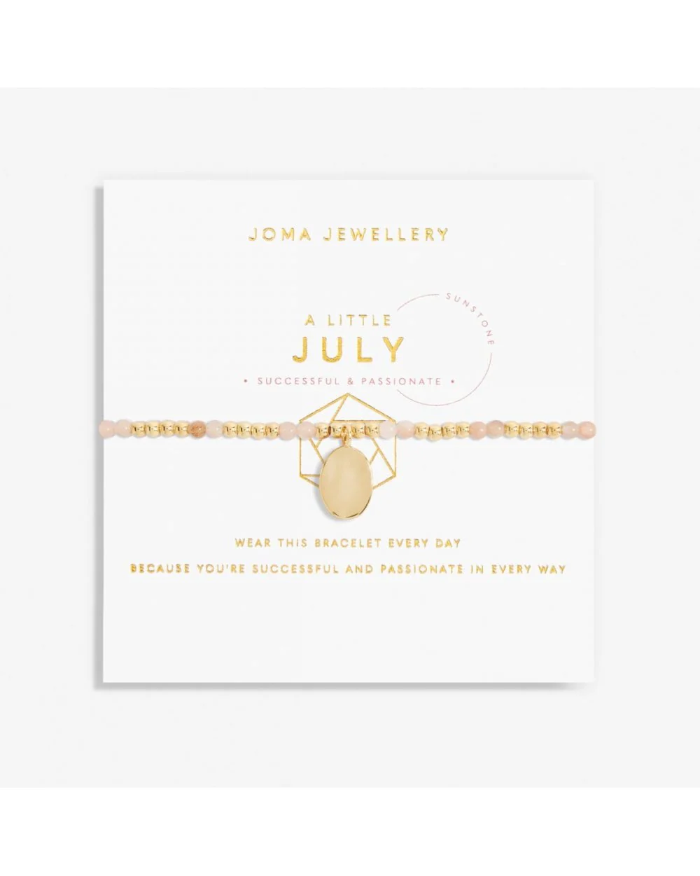 July A Little Birthstone Gold Bracelet
