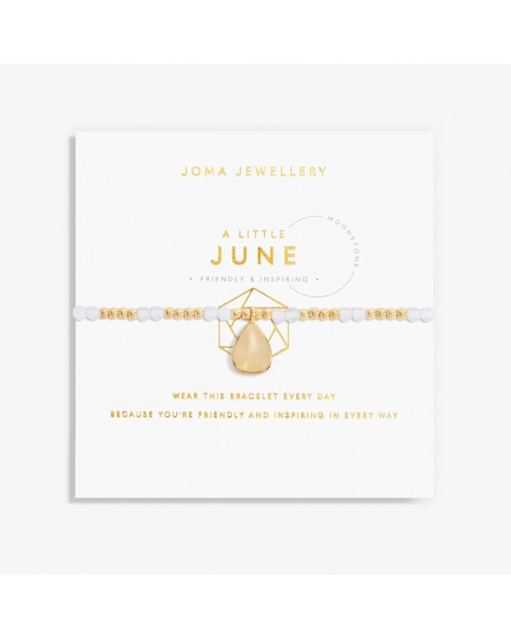 June A Little Birthstone Gold Bracelet