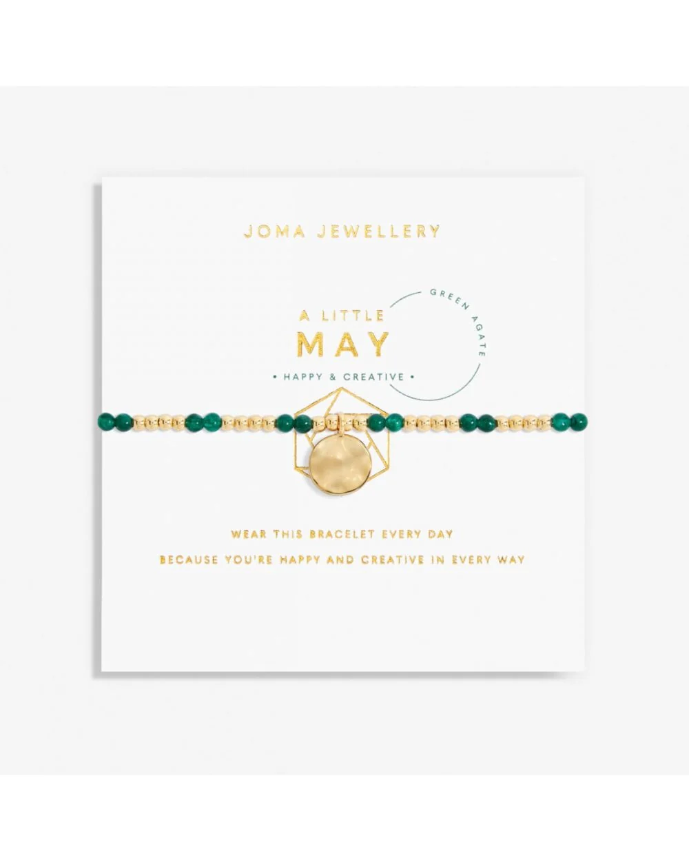 May A Little Birthstone Gold Bracelet
