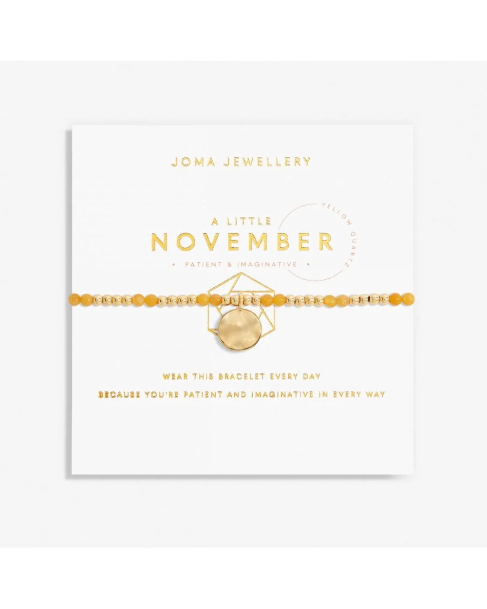 November A Little Birthstone Gold Bracelet