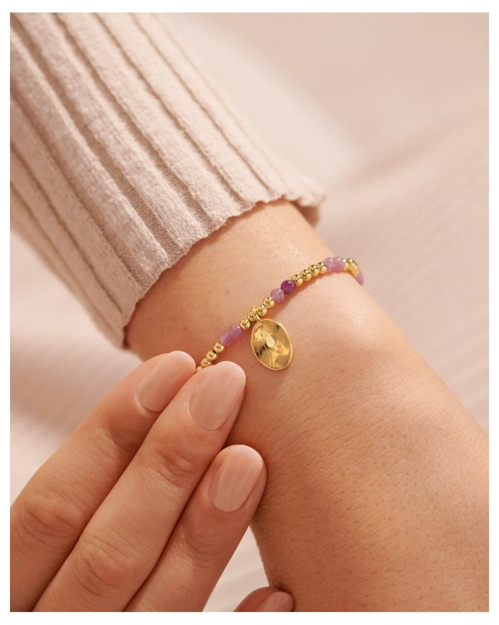 October A Little Birthstone Gold Bracelet - Image 3