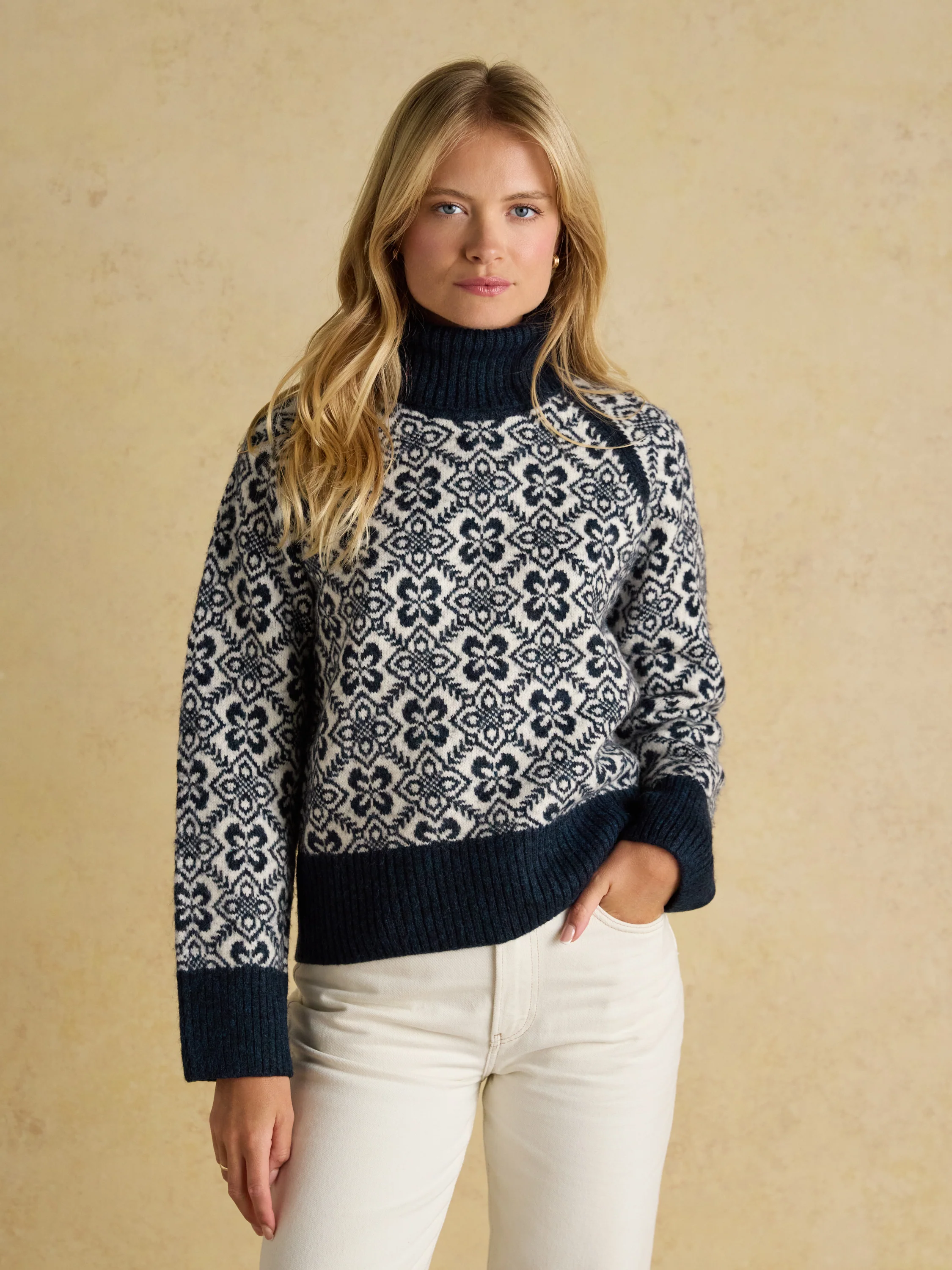 Addison Patterned Knitted Jumper - Image 2
