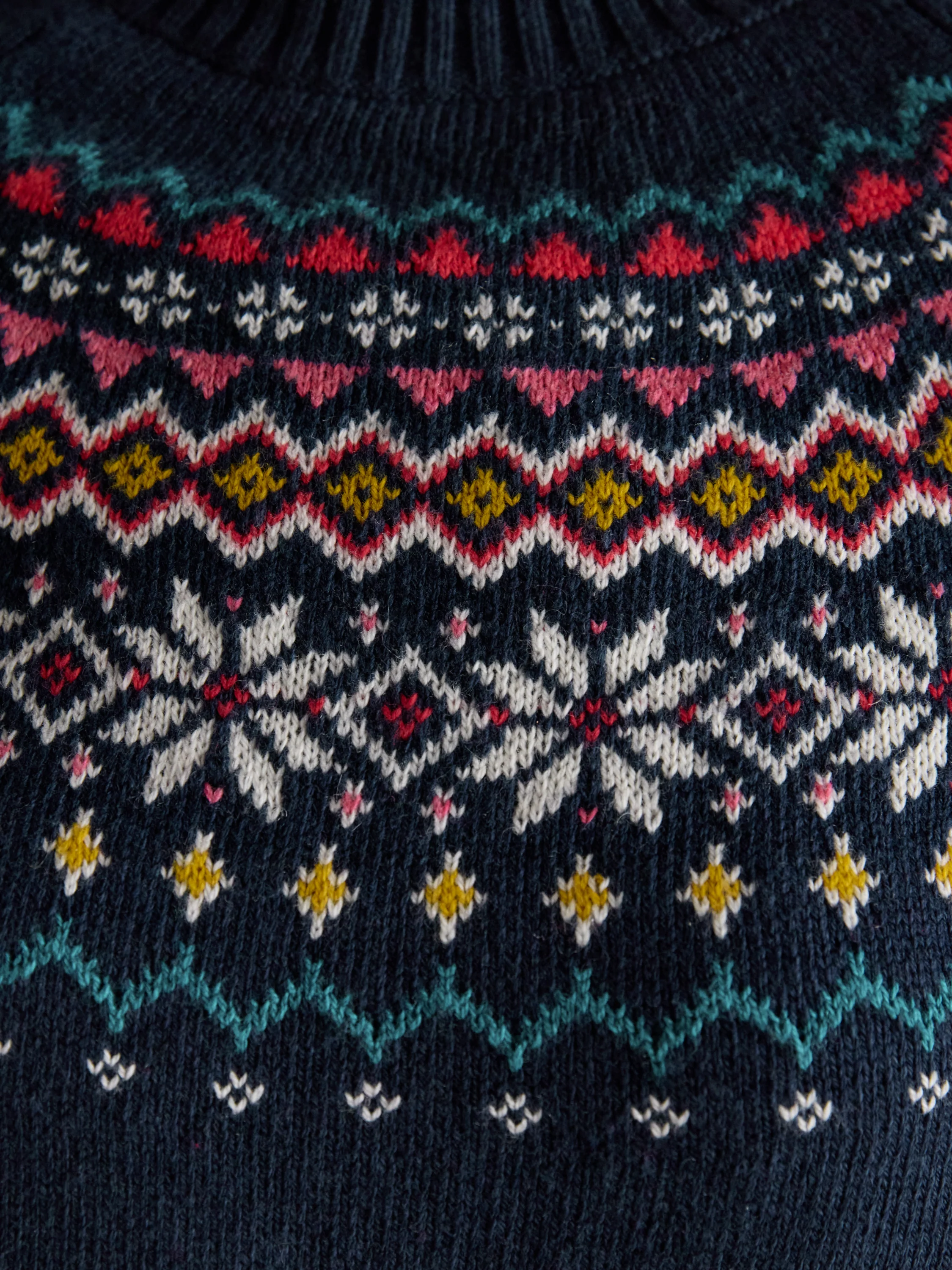 Alba Fairisle High Neck Cotton Rich Jumper - Image 8