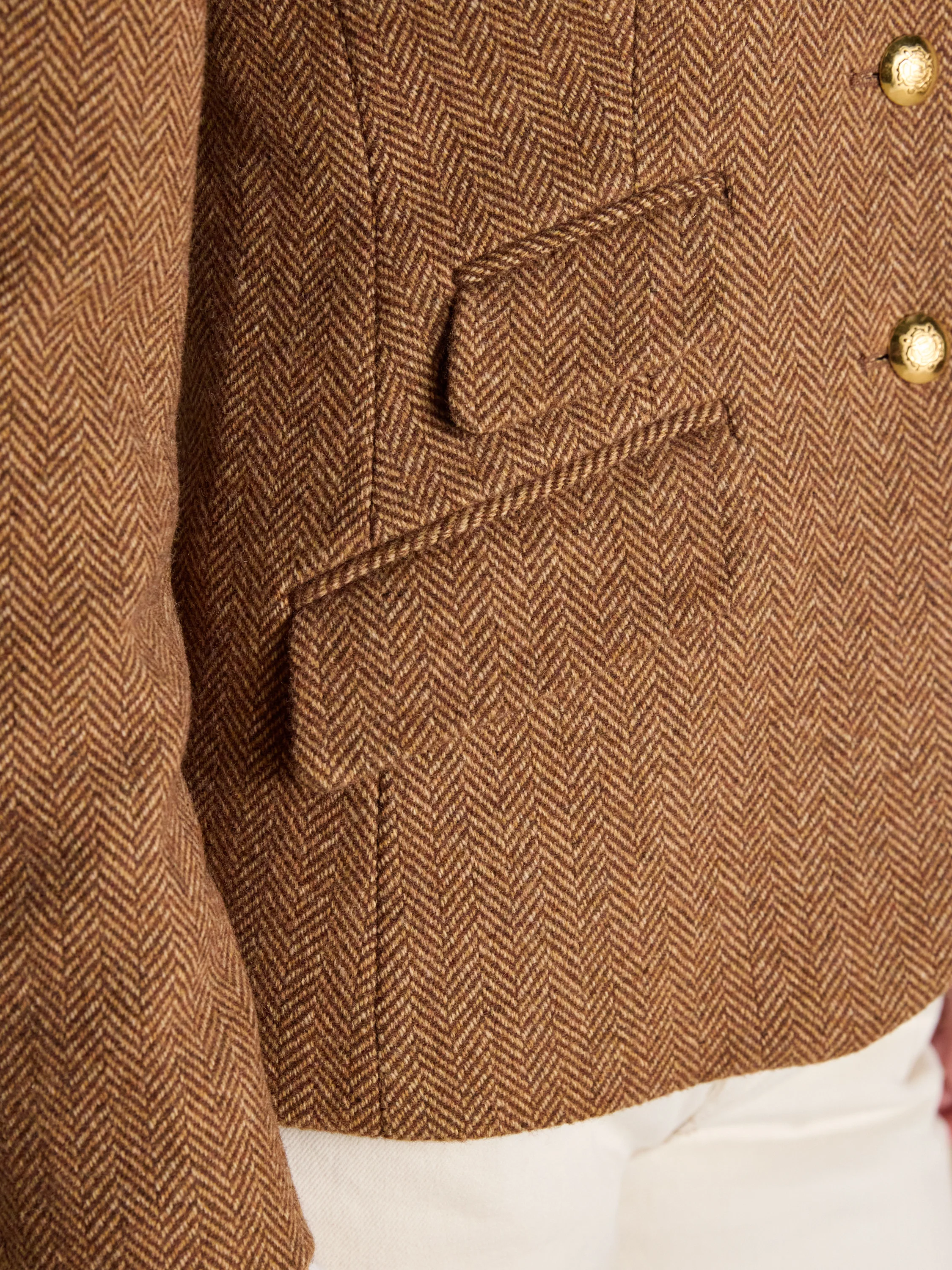Canterly Brown Herringbone Tweed Hacking Jacket - Image 10