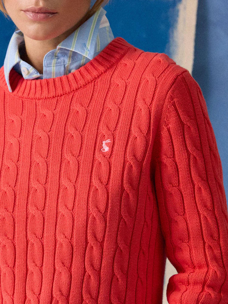 Classic Cable Cotton Crew Neck Jumper - Image 20