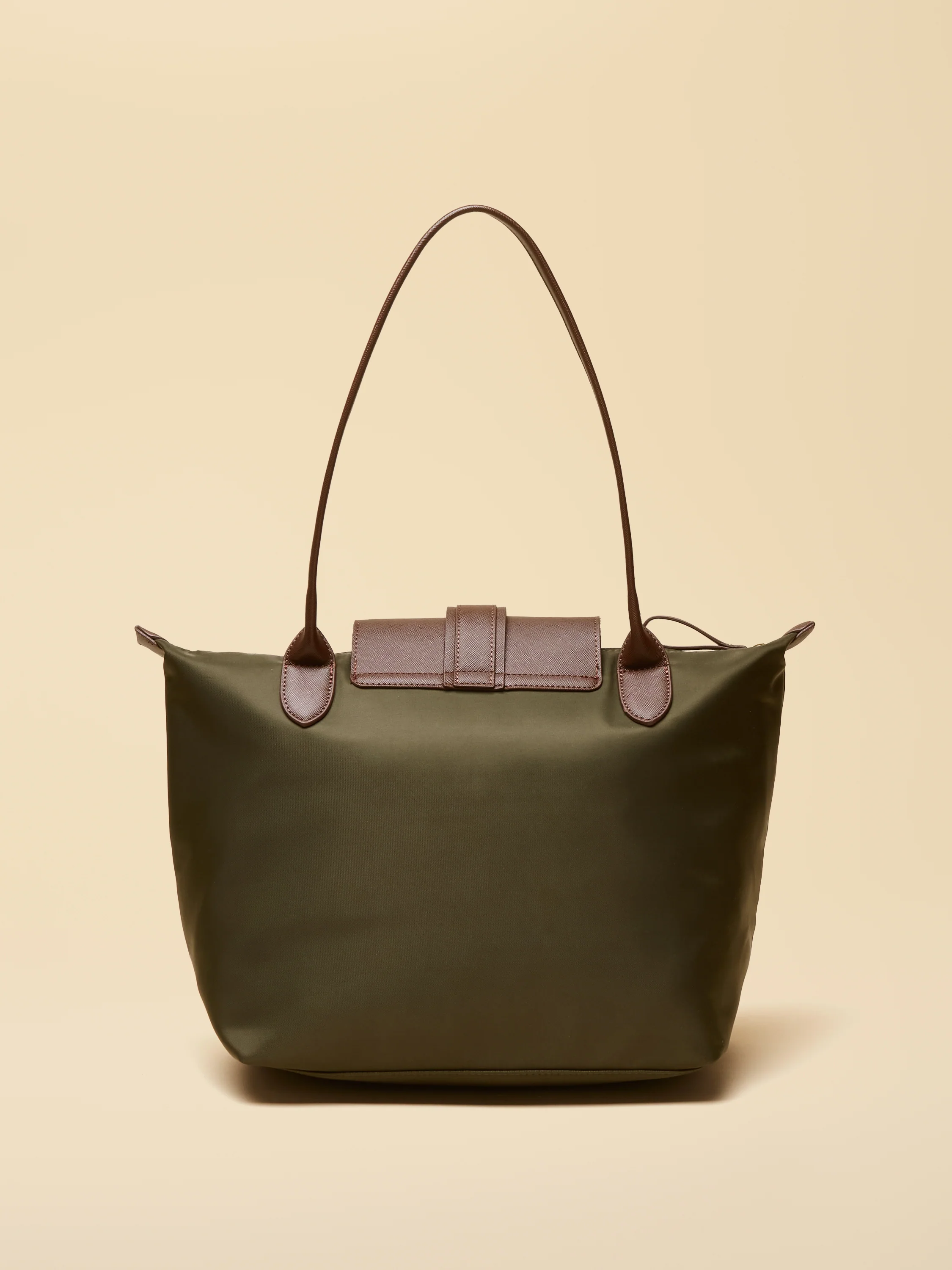 Edie Khaki Green Shopper Bag - Image 3