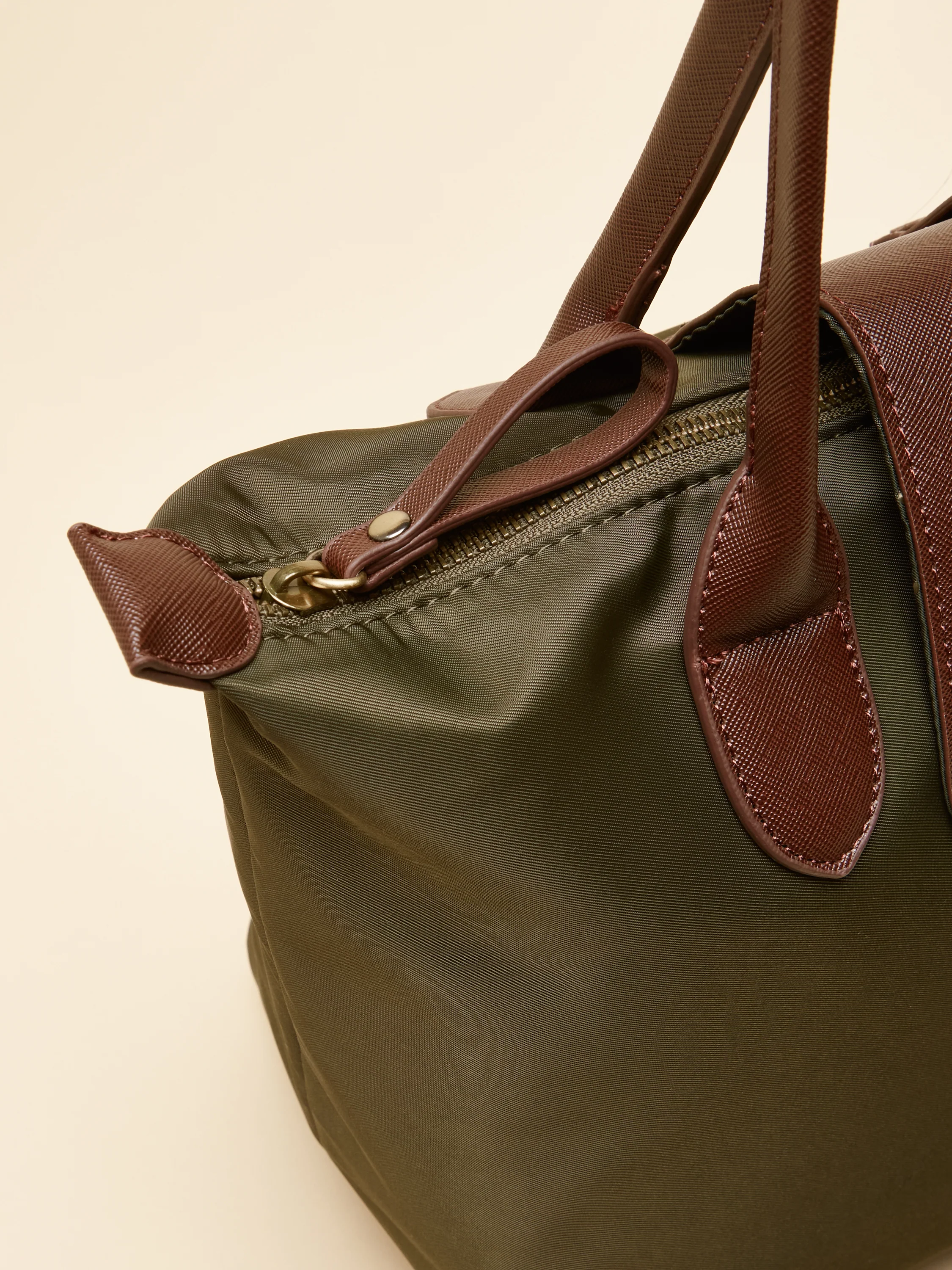 Edie Khaki Green Shopper Bag - Image 7