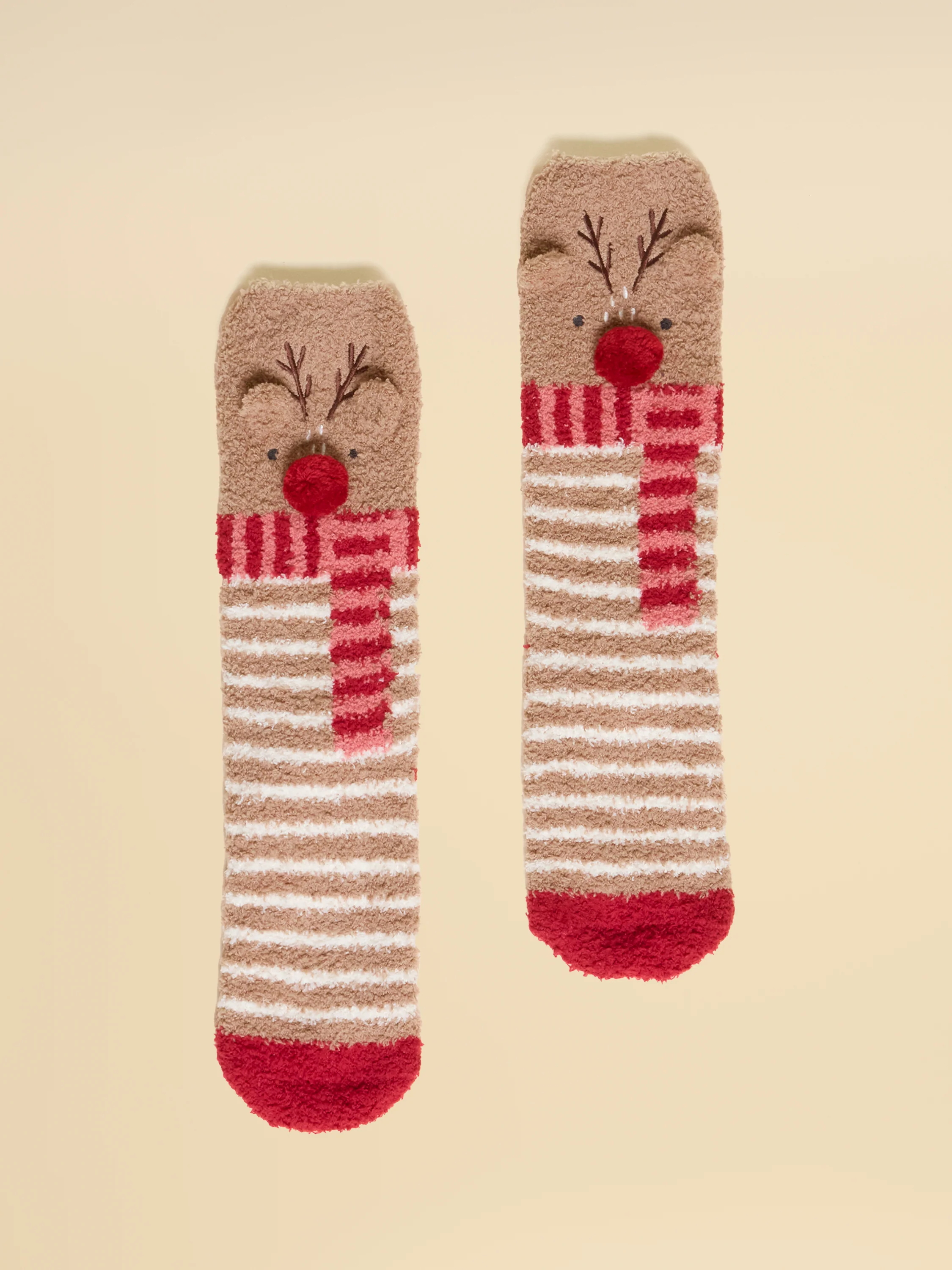 Fluffy Reindeer Fluffy Socks