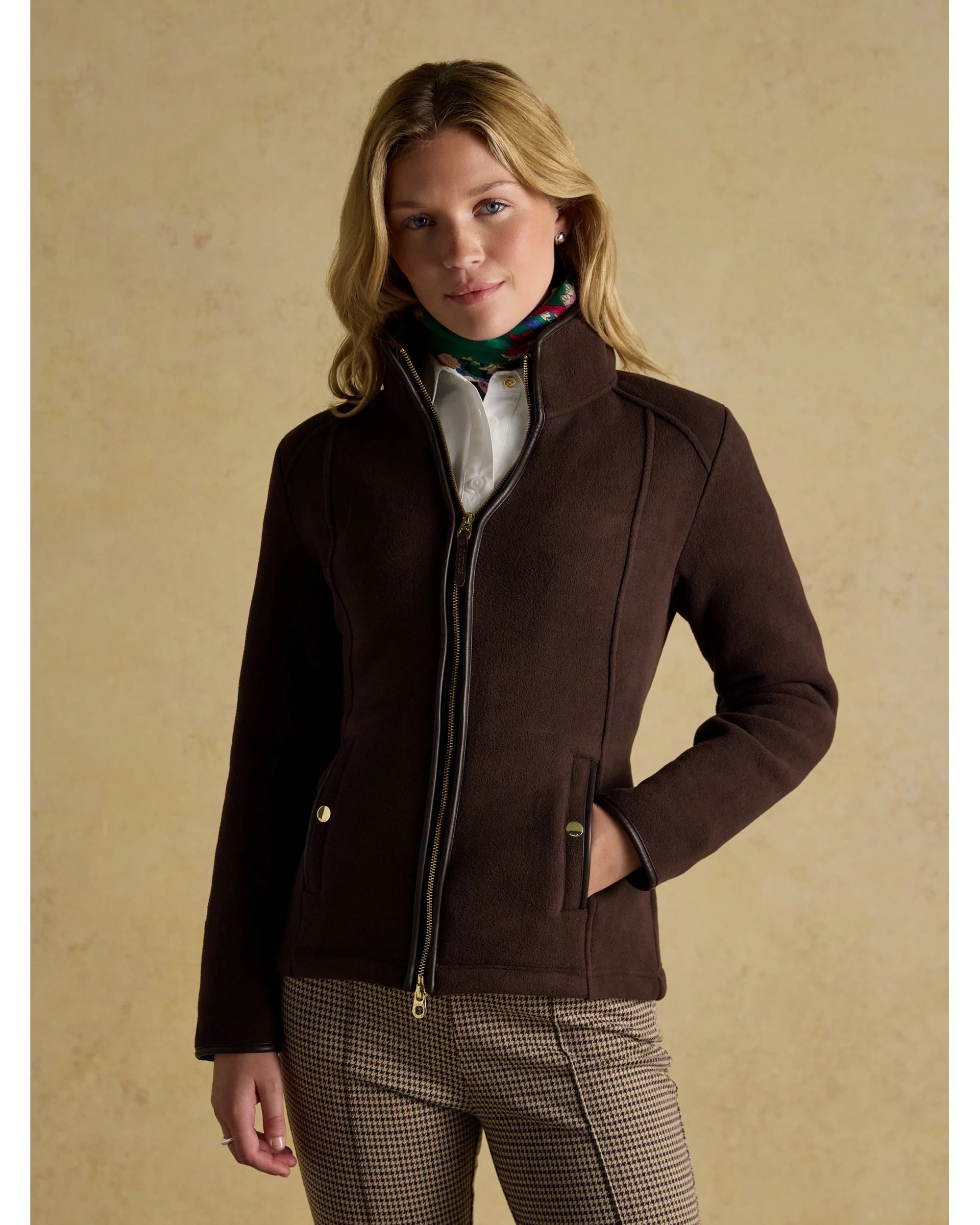 Heritage Navy Regular Zip Through Fleece - Image 2
