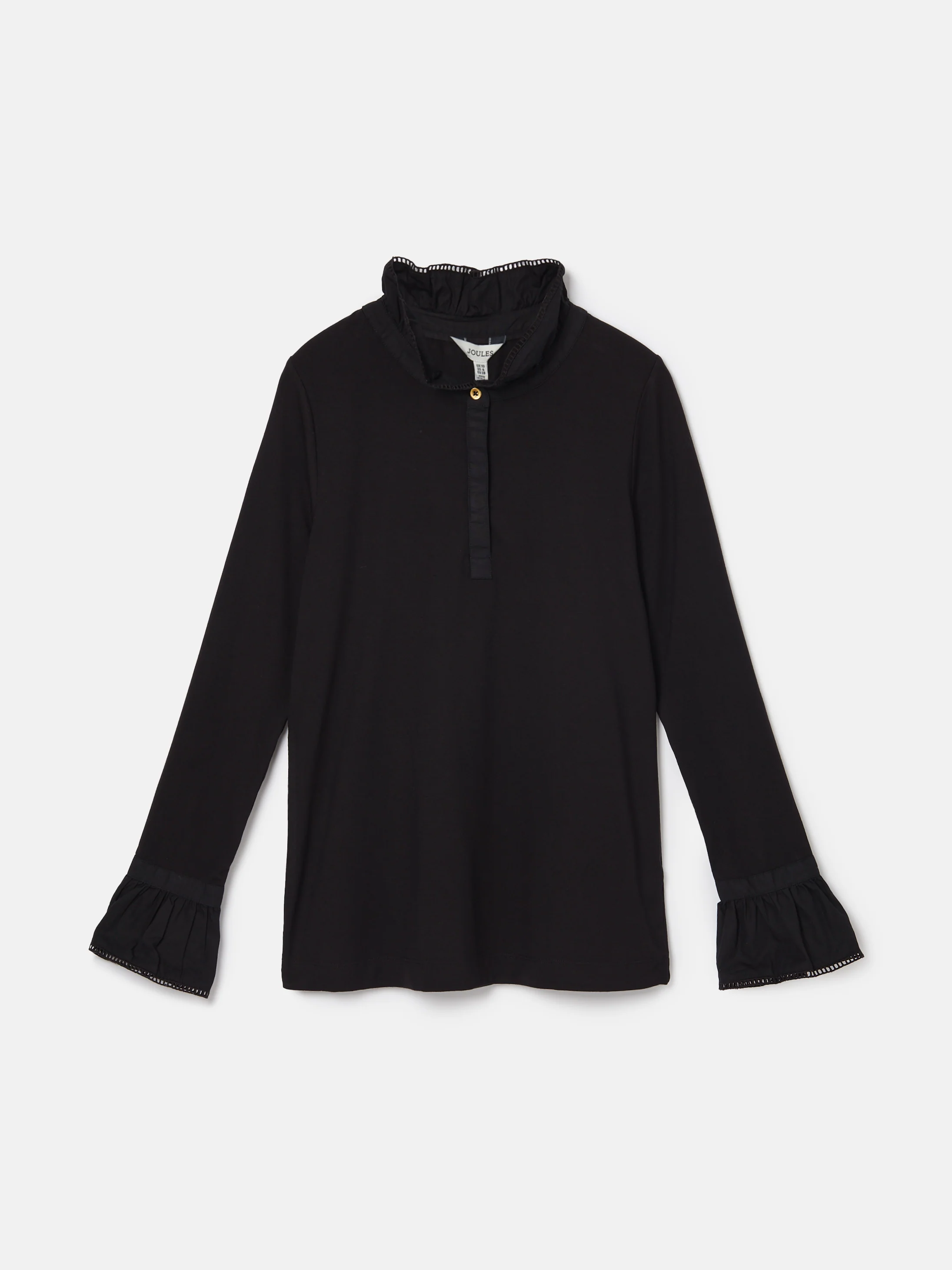 Kate Long Sleeve Frilled Neck Top - Image 2