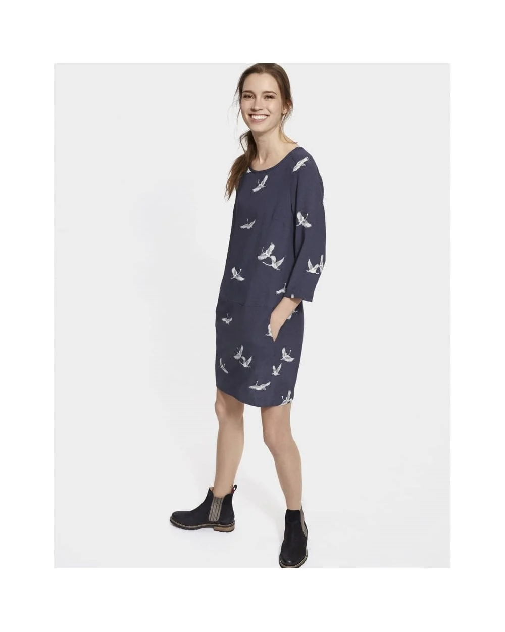 Ladies Ambion Dress With Dropped Waist And Pockets - Image 18