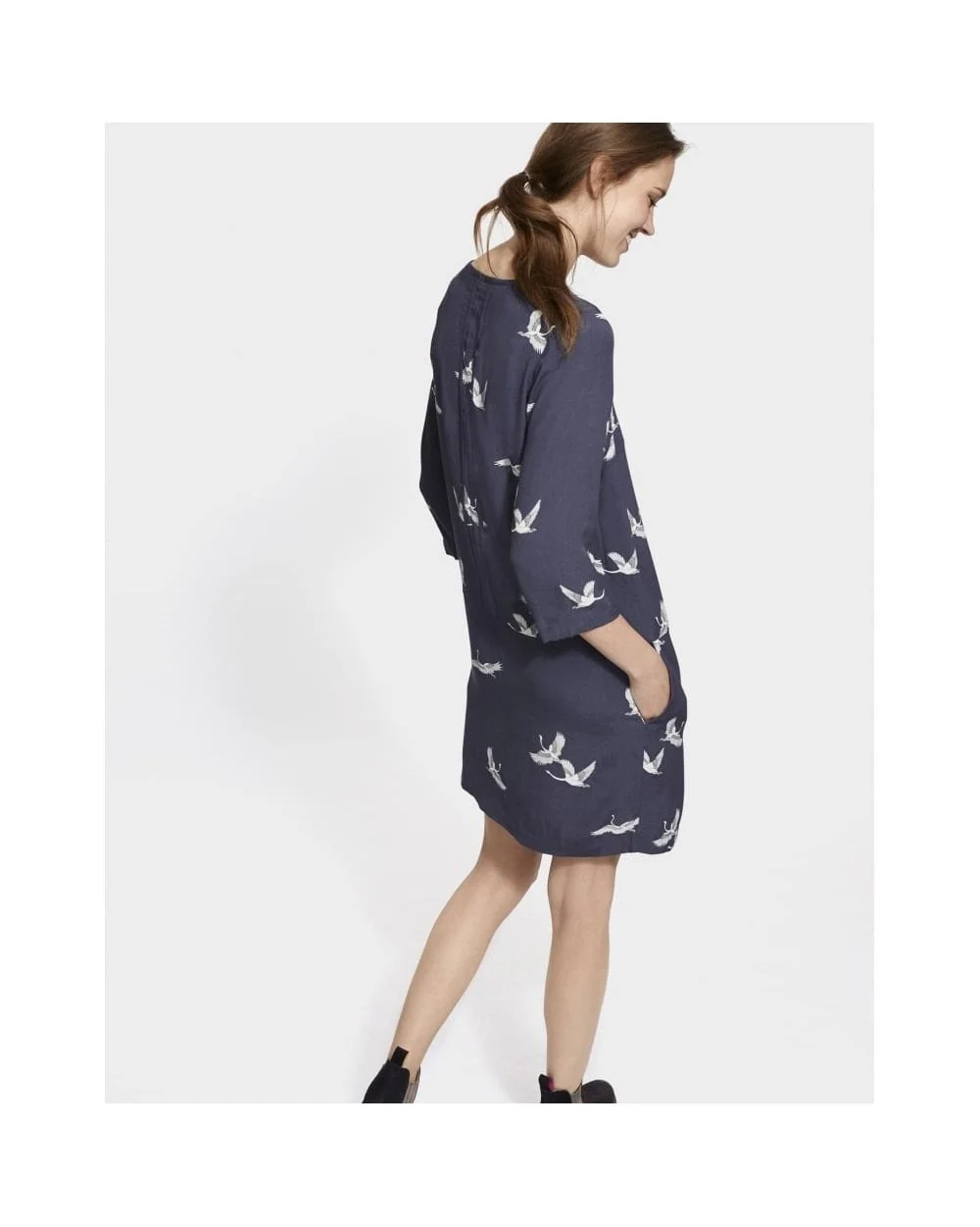 Ladies Ambion Dress With Dropped Waist And Pockets - Image 6