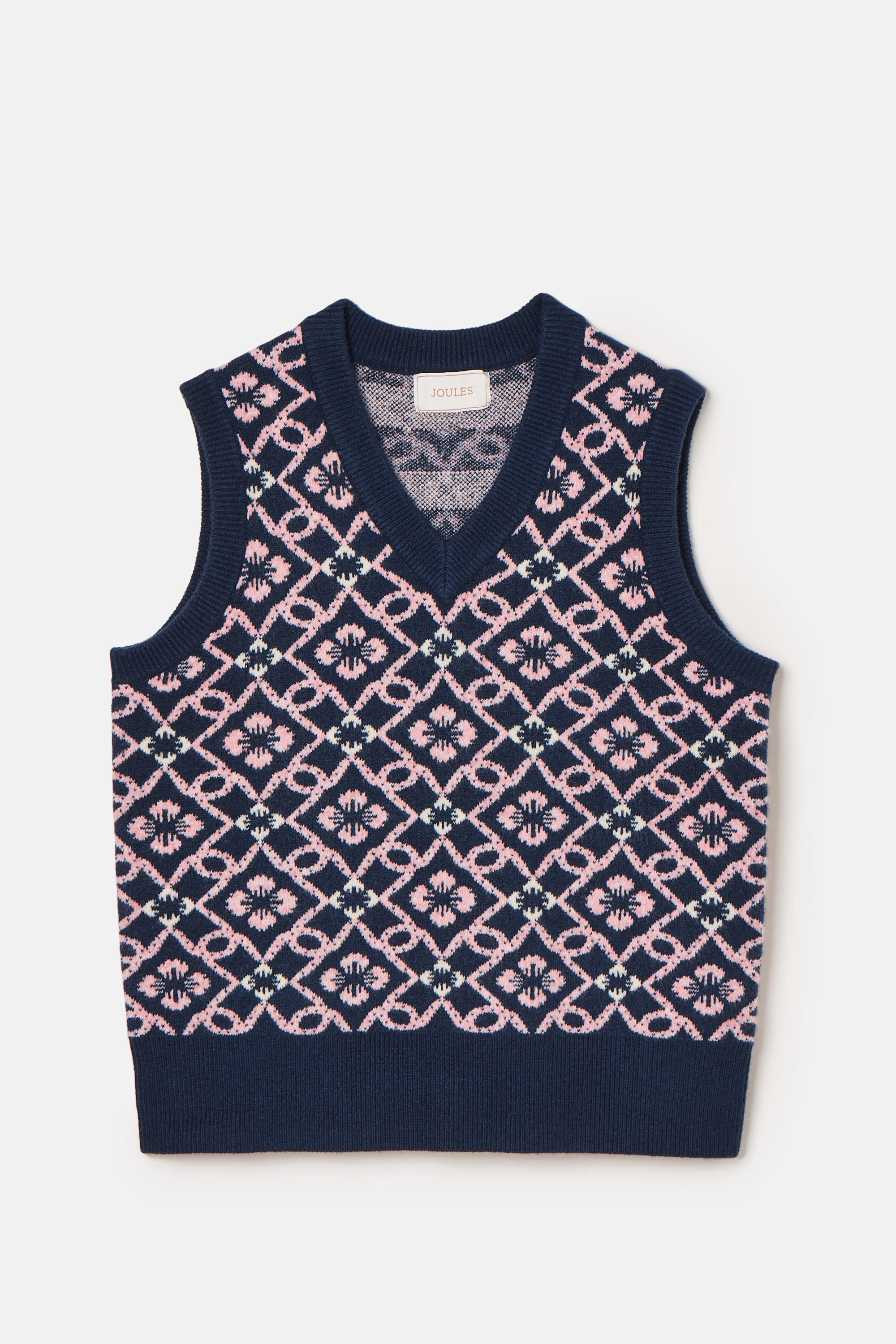 Meredith Navy V-Neck Knitted Vest - Image 3