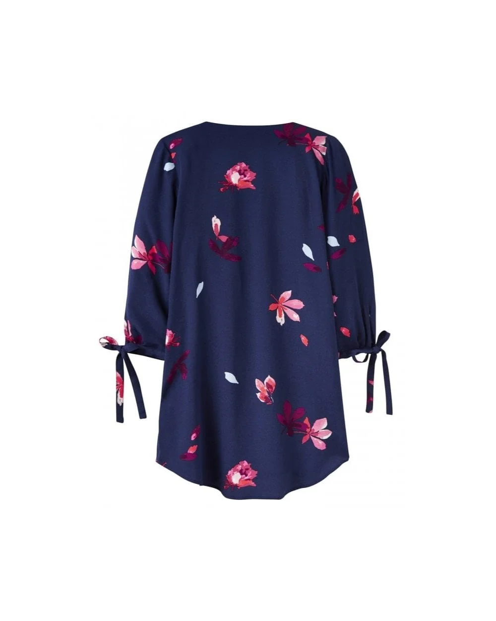 Odelle V Neck Tunic With Tie Sleeves - Image 3