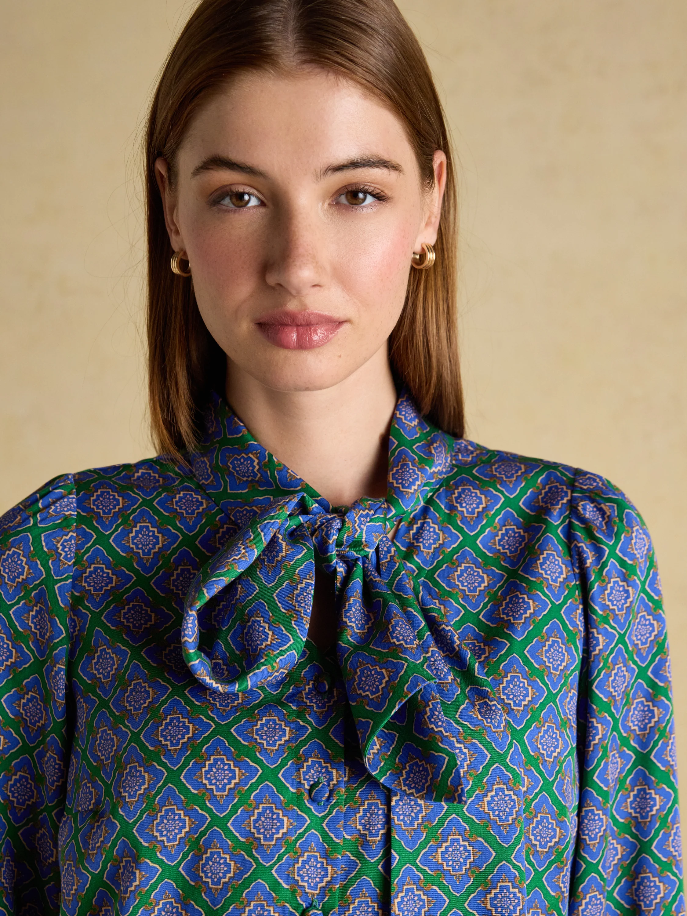 Tabby Tie Neck Blouse - Image 15