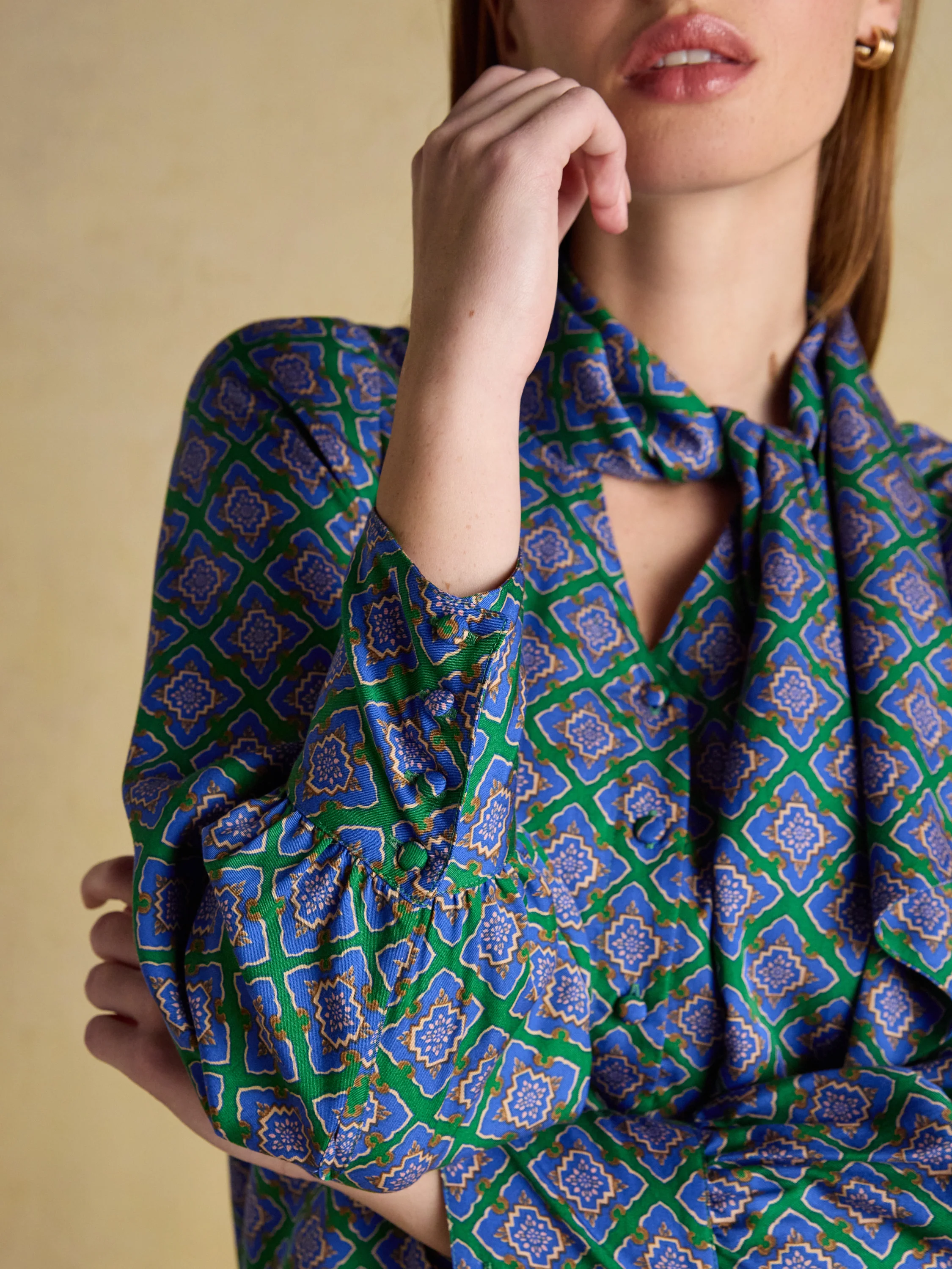 Tabby Tie Neck Blouse - Image 18