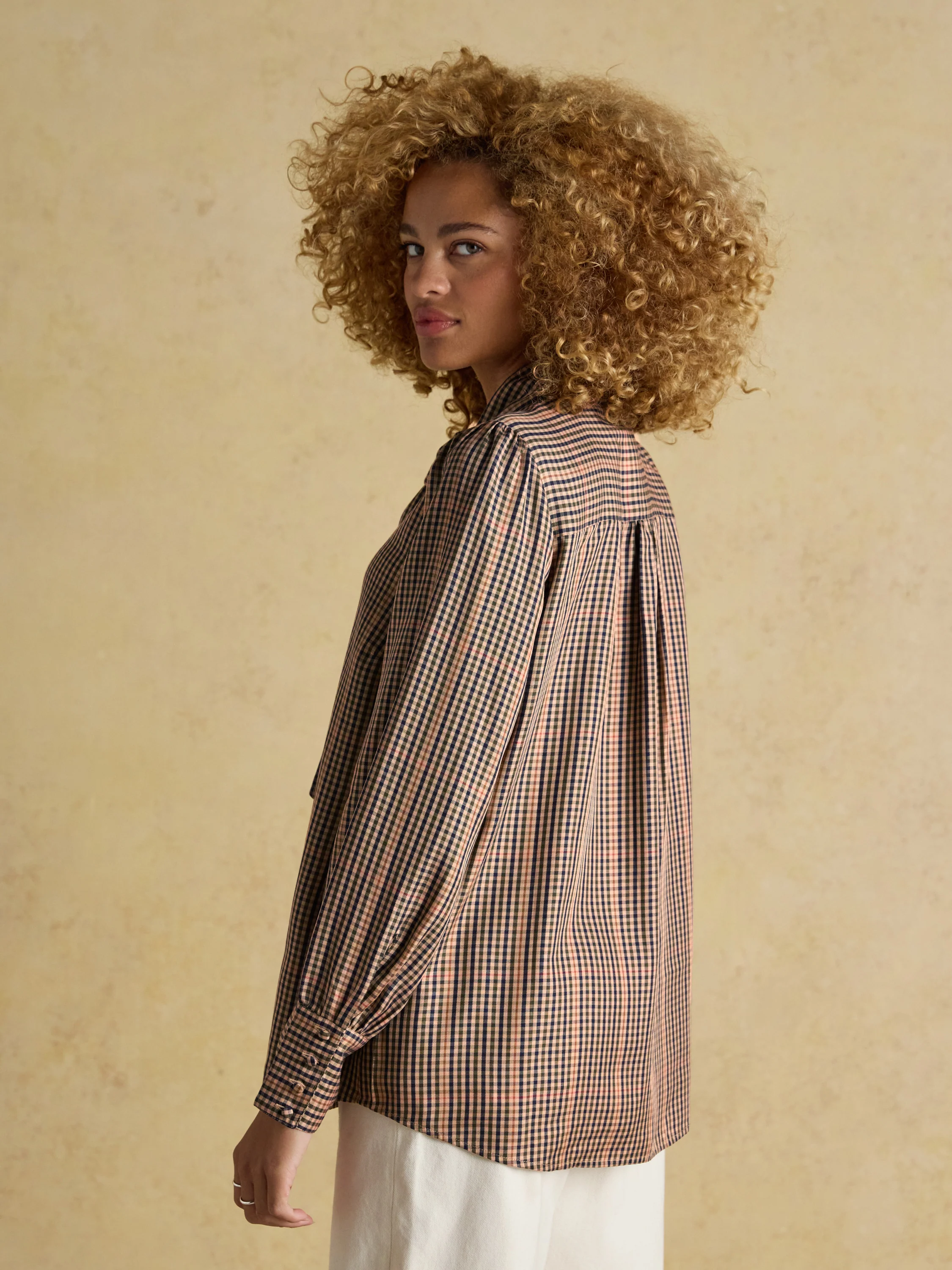 Tabby Tie Neck Blouse - Image 3