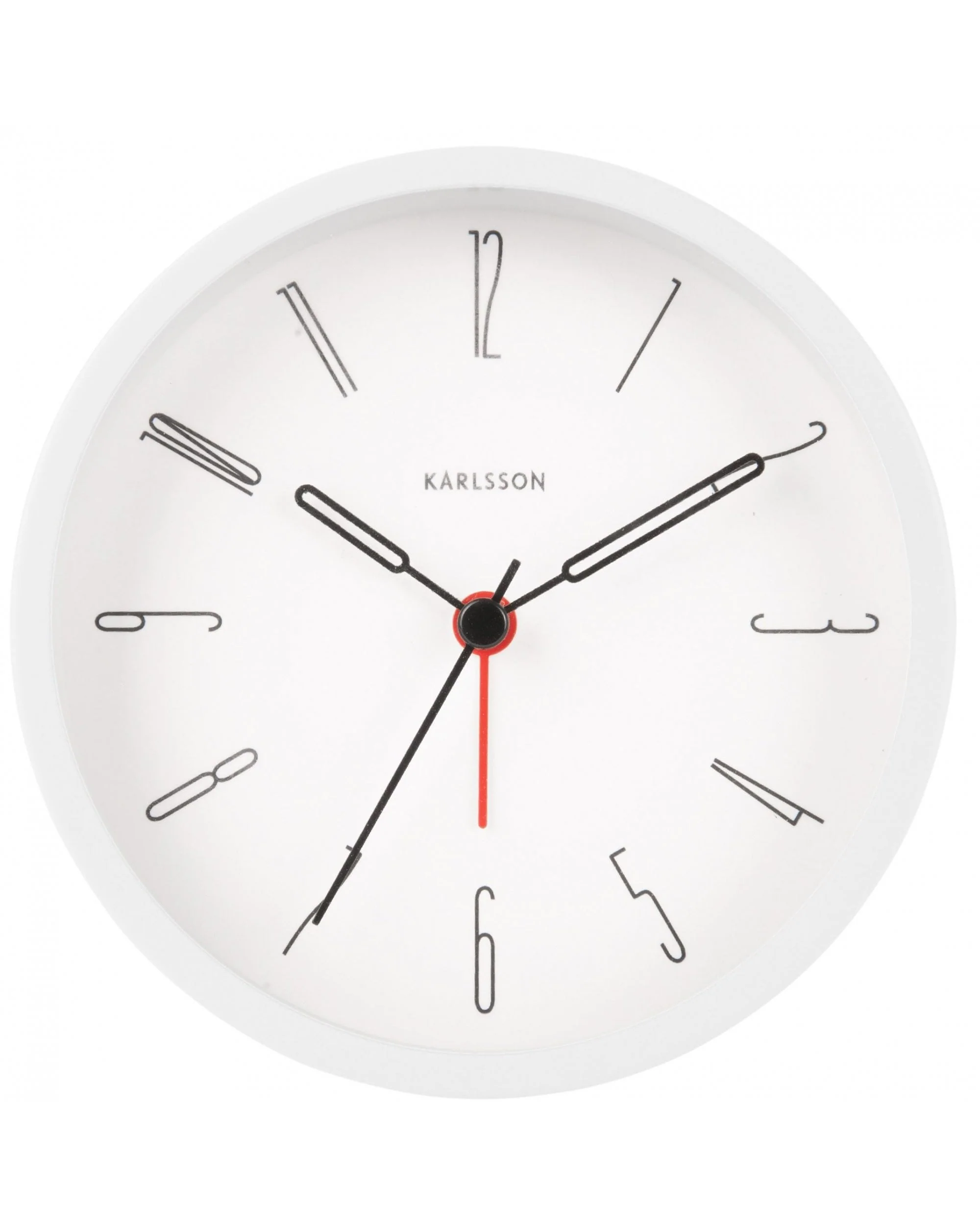 Alarm Clock Belle Numbers White