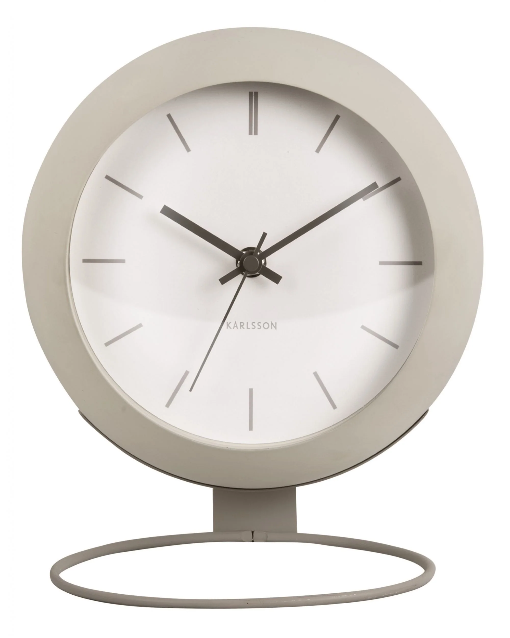 Table Clock Nirvana Globe Warm Grey