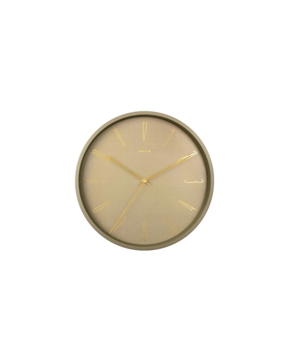 Wall Clock Belle Numbers Metal Moss Green - Image 2