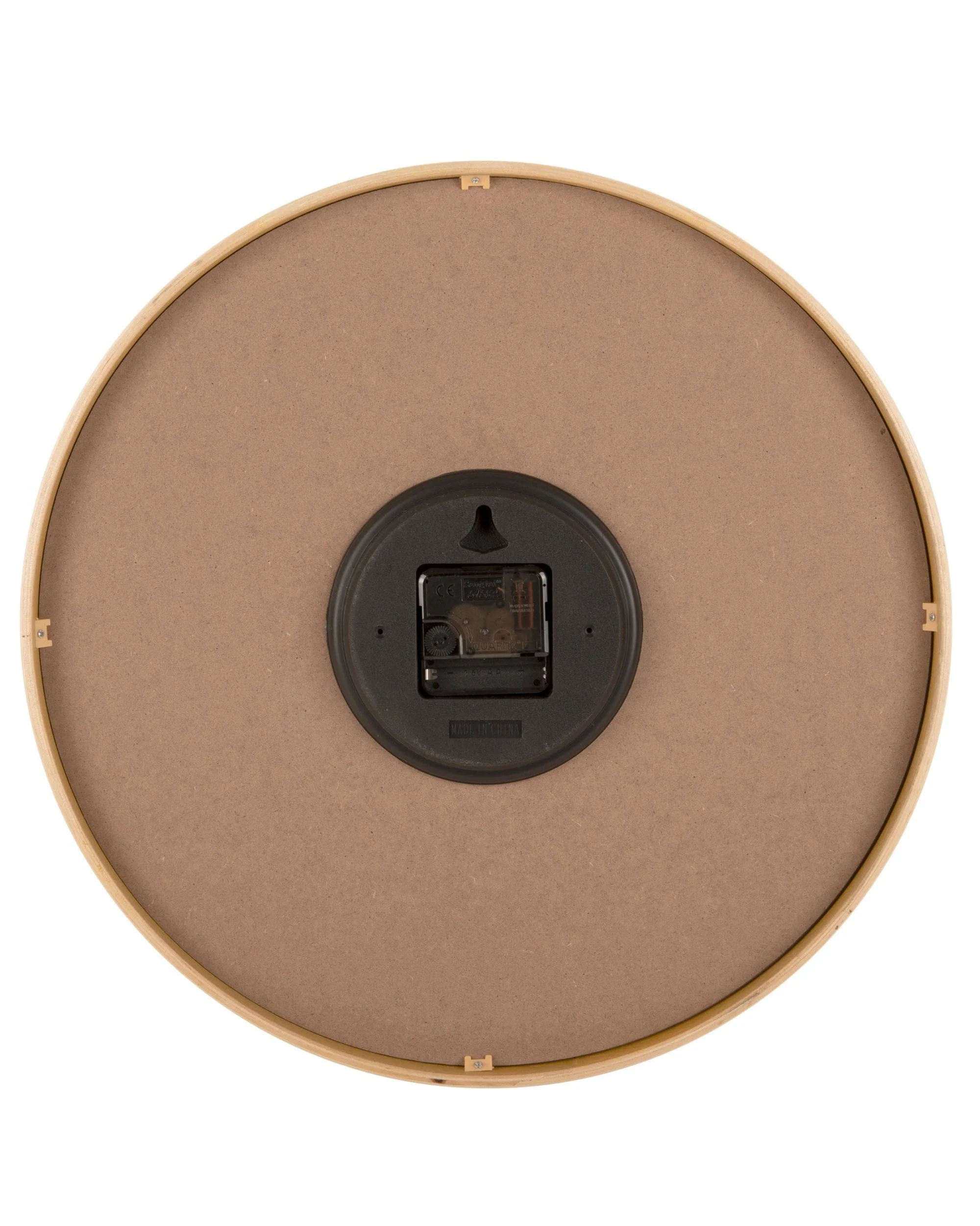 Wall Clock Joy Wood With Ochre Yellow Accent - Image 4