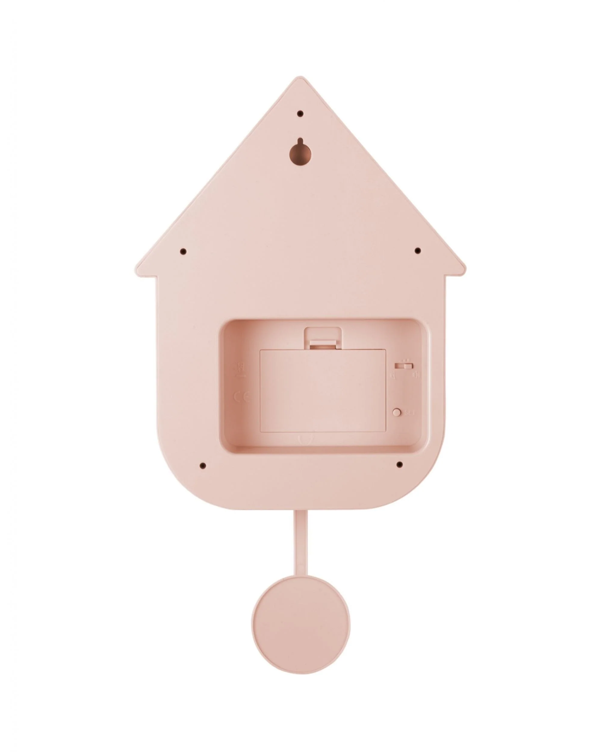 Wall Clock Modern Cuckoo Soft Pink - Image 3