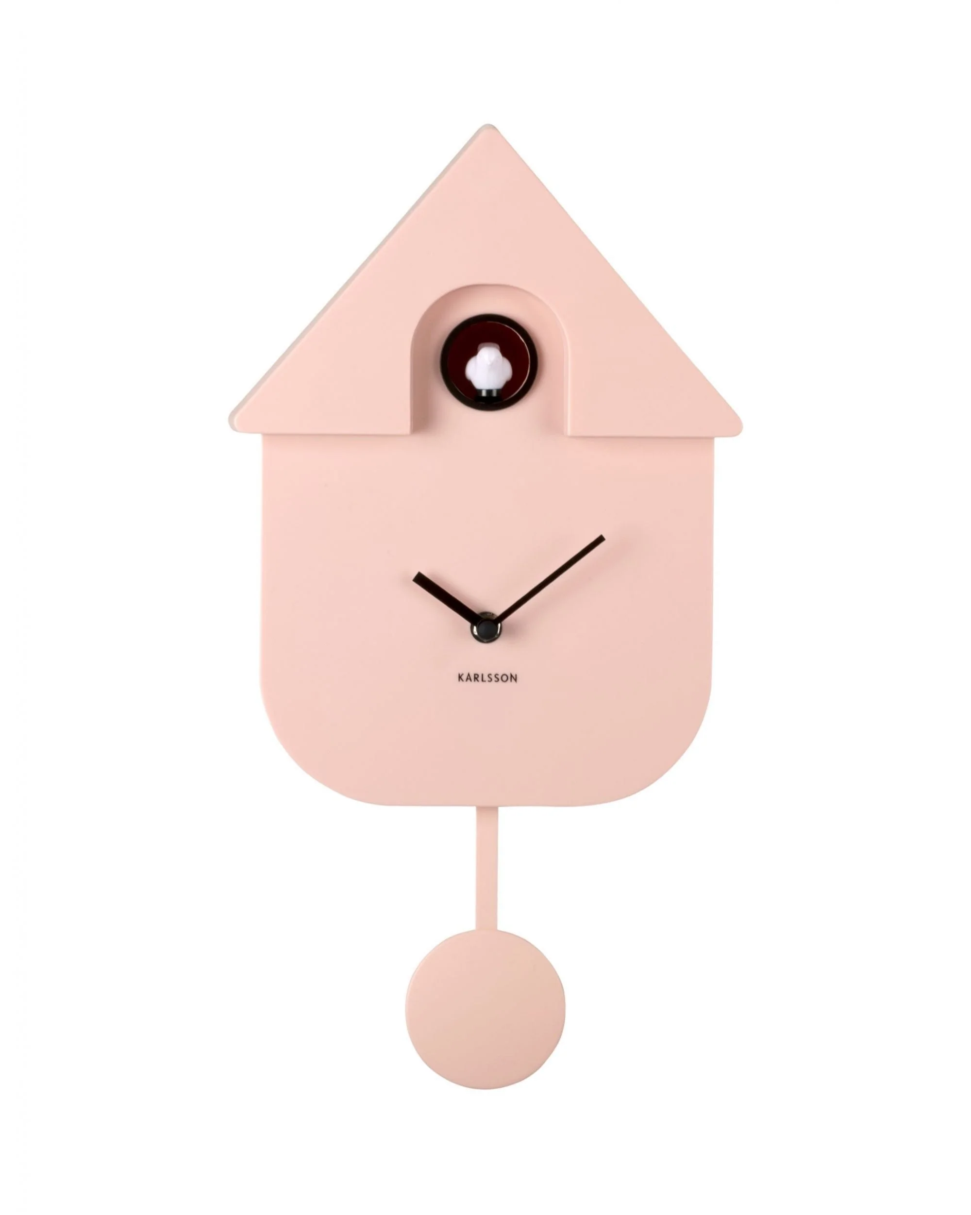 Wall Clock Modern Cuckoo Soft Pink - Image 4