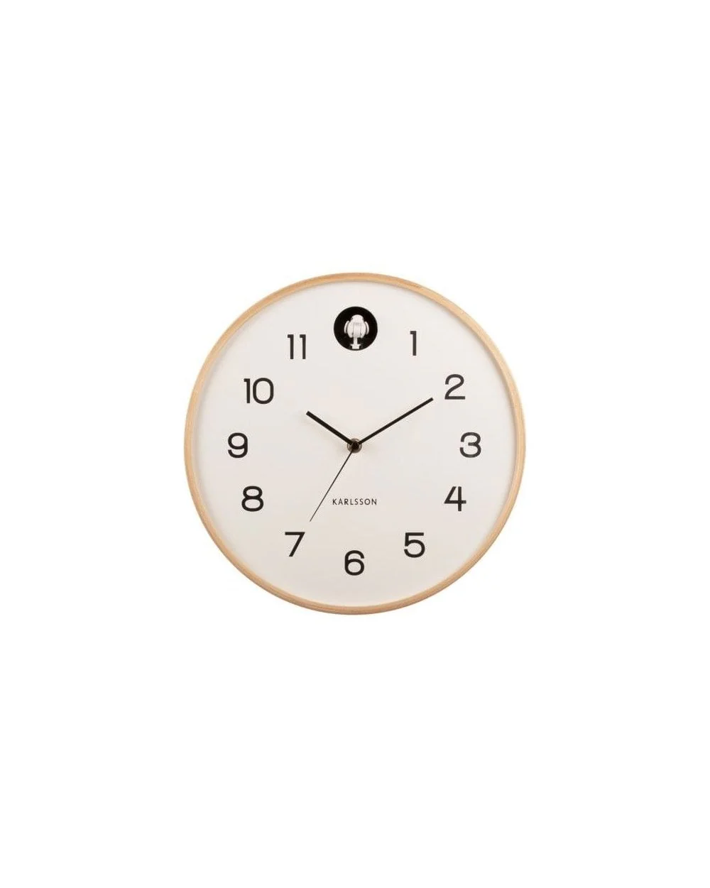 Wall Clock Natural Cuckoo White