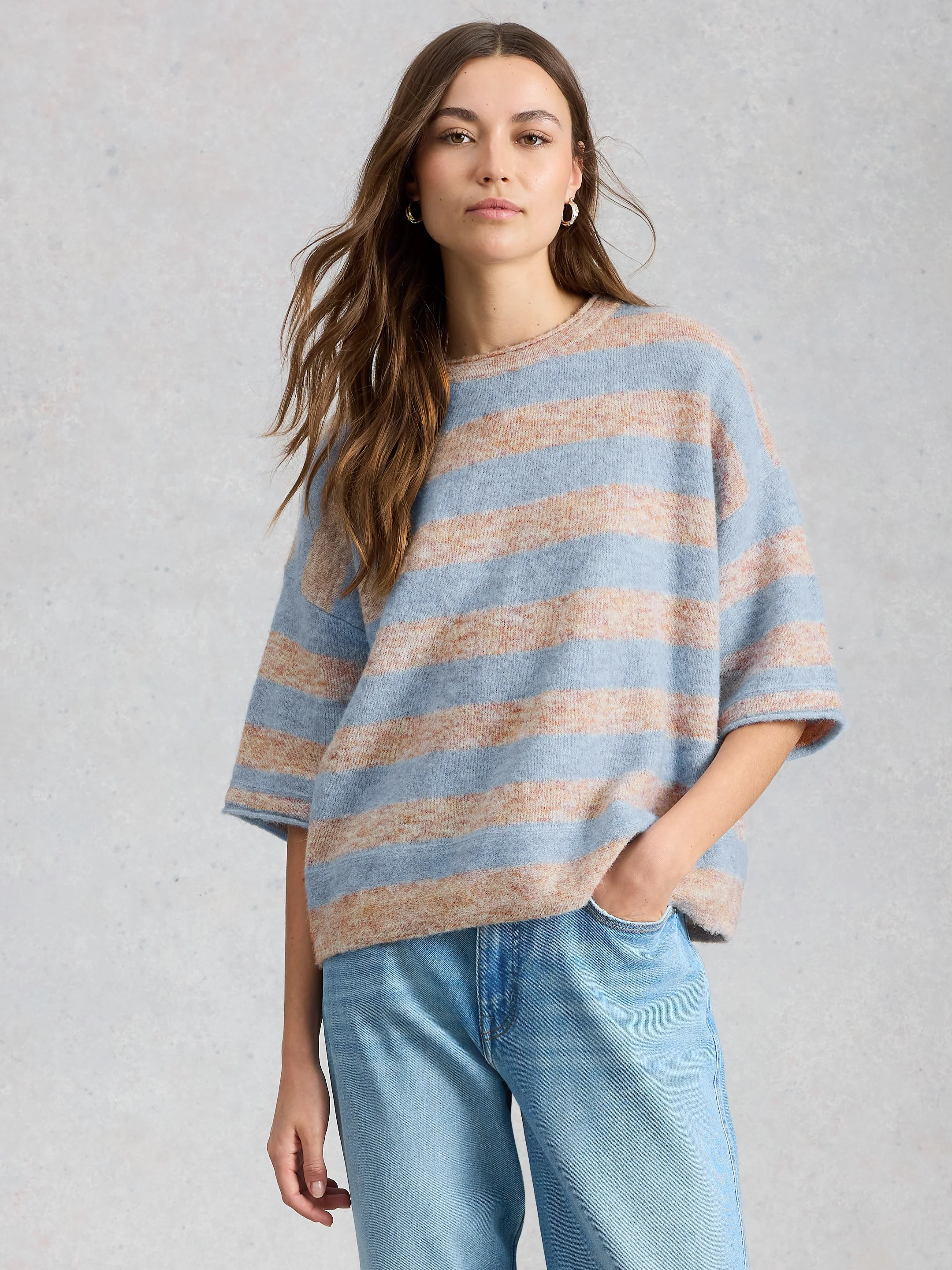 Kate Knitted Stripe Tee - Image 3