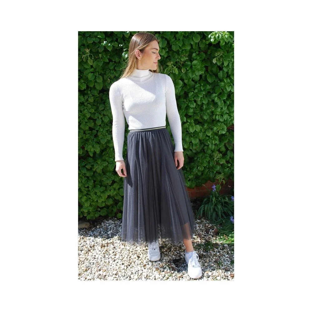 Tulle Layer Skirt Charcoal - Small - Image 2