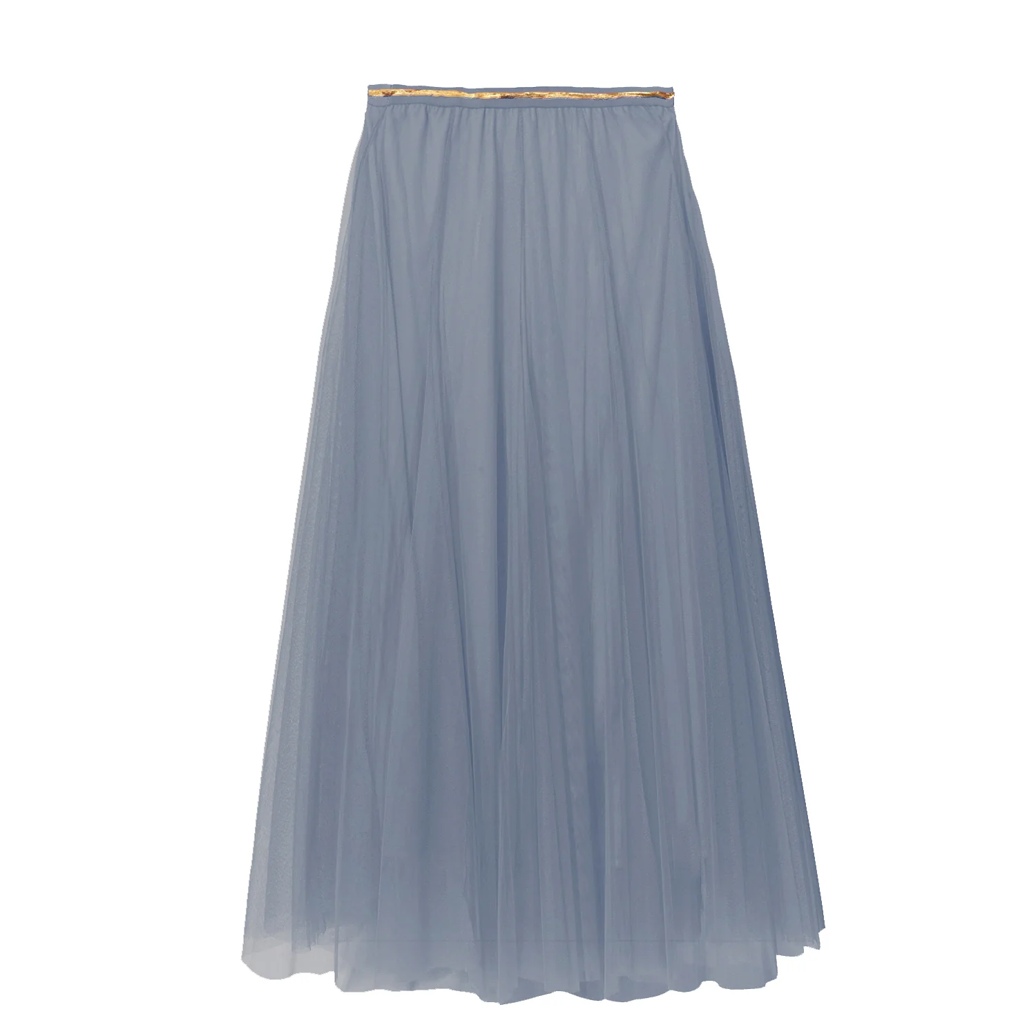 Tulle Layer Skirt in Denim Blue - Large