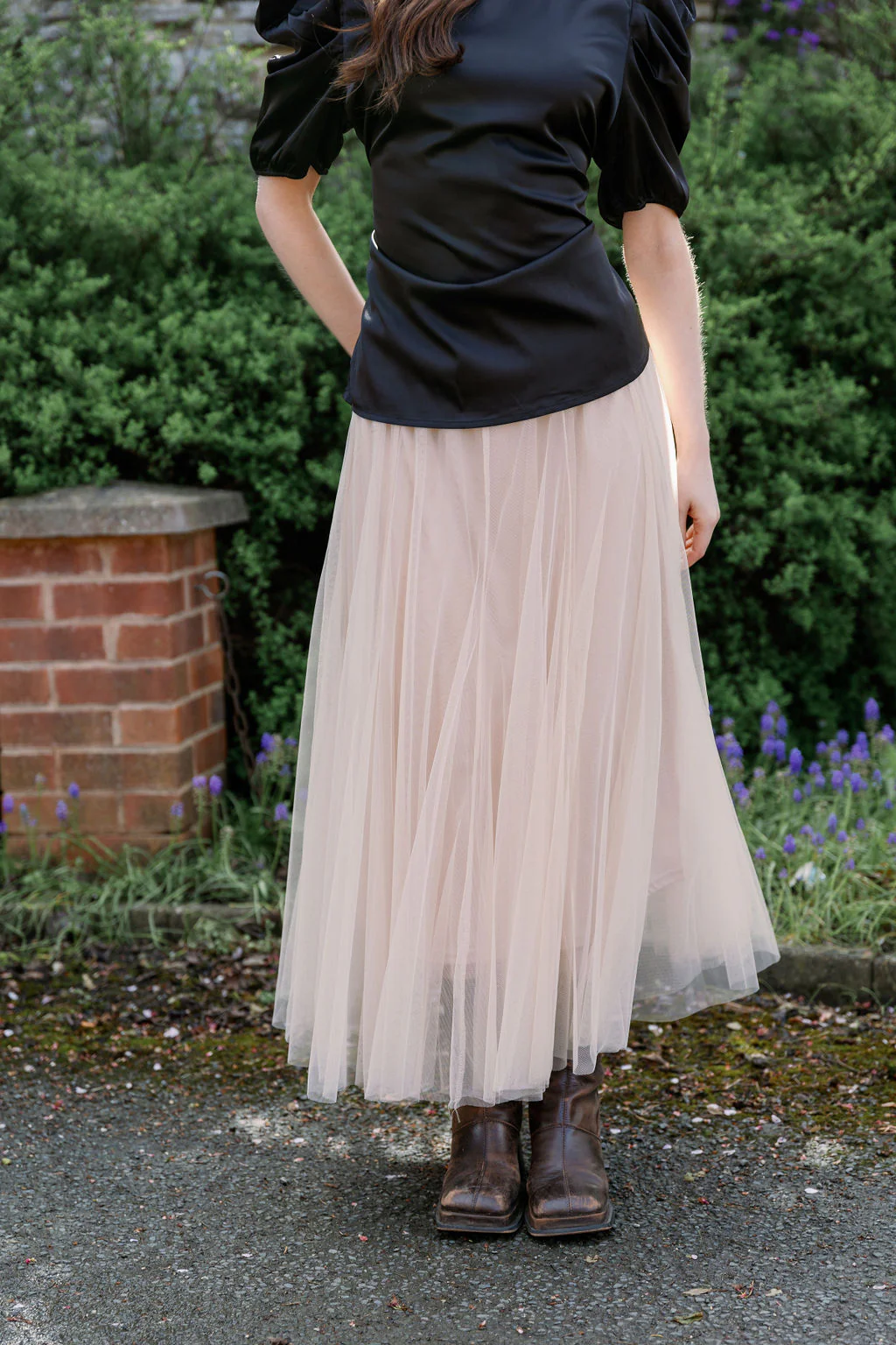 Tulle Layer Skirt in Latte - Small - Image 2