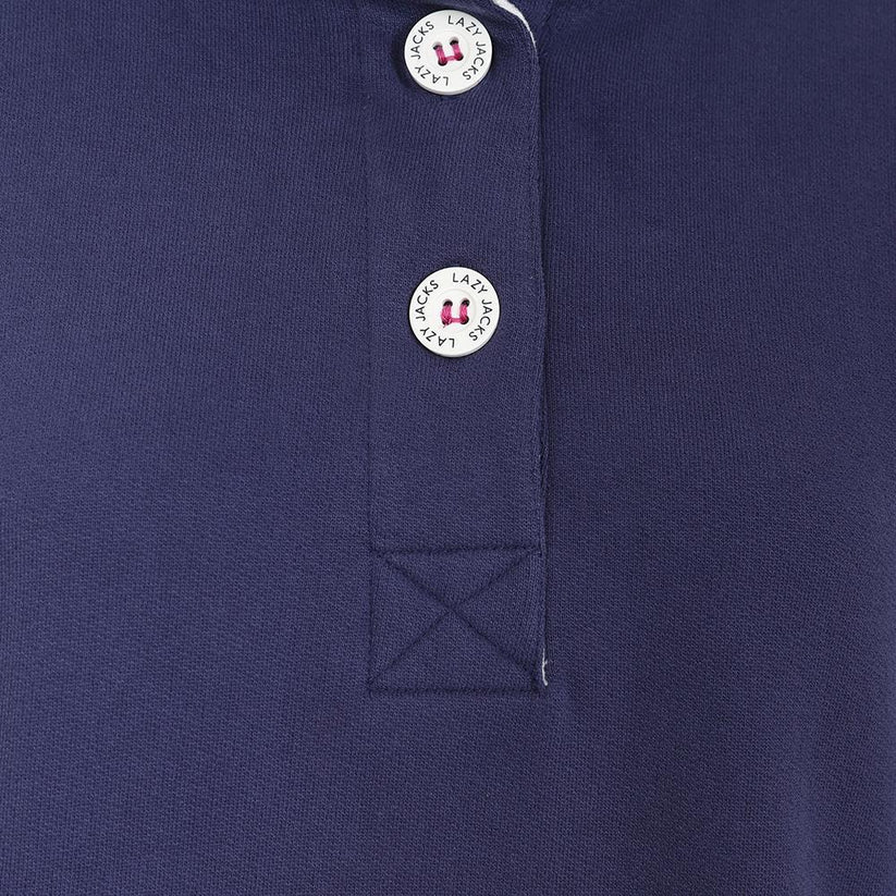 Button Neck Plain Sweatshirt - Image 3
