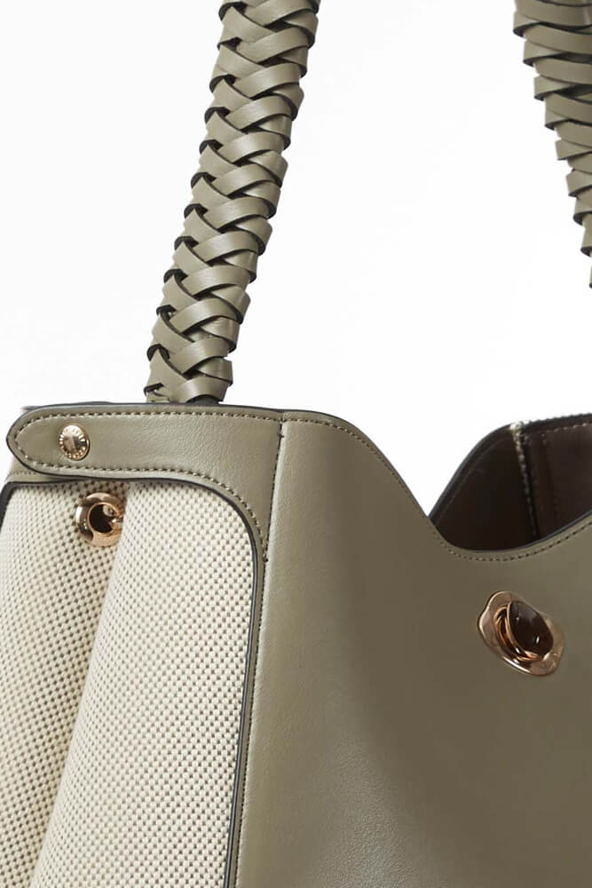 Adriana Sage Woven Handle Hobo - Image 5
