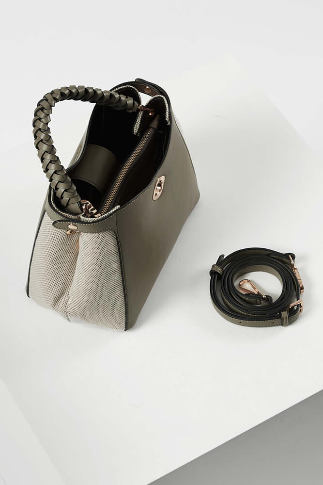 Kate Sage Woven Handle Crossbody - Image 5