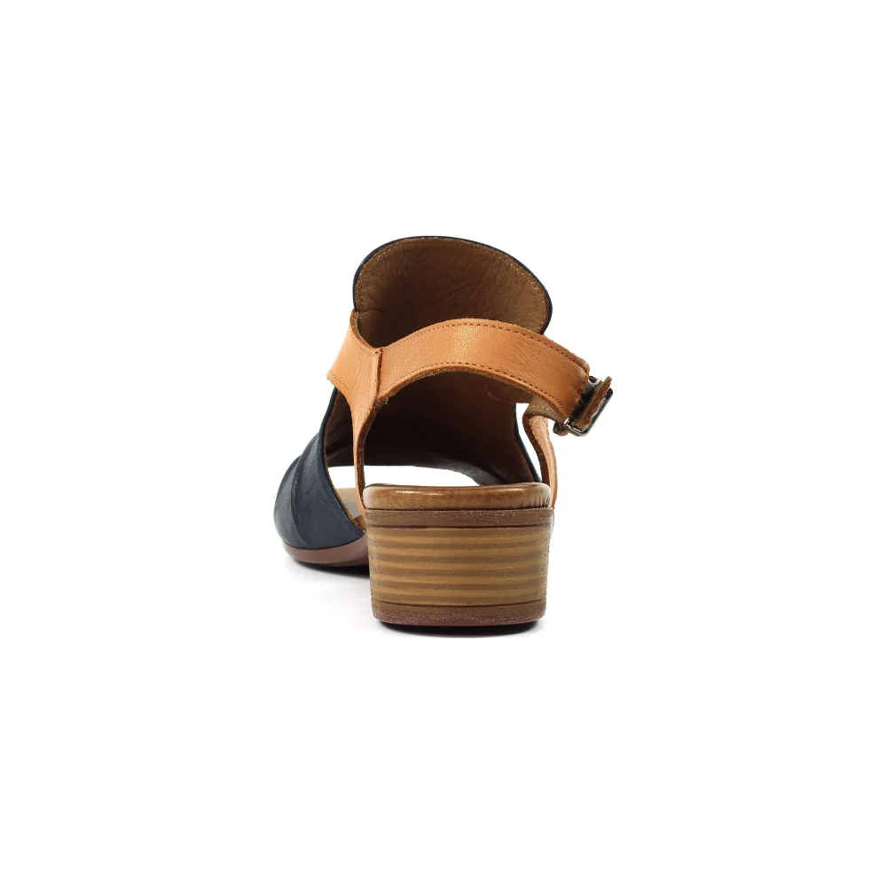 Lunar Jaden Navy Leather Sandal - Image 5