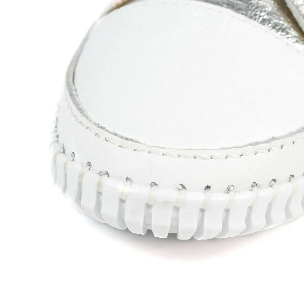 Lunar Starlet II Silver Leather Plimsoll - Image 8
