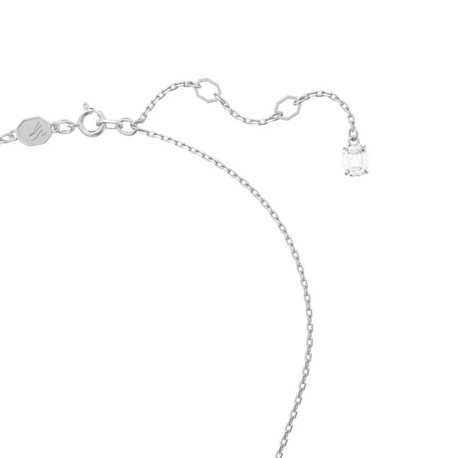 Matrix pendant, Mixed cuts, Heart, White, Rhodium plated - Image 3