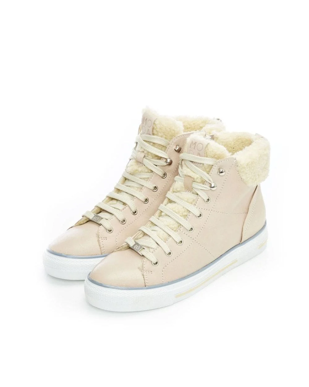 Anniia Cream Leather Trainer - Image 6