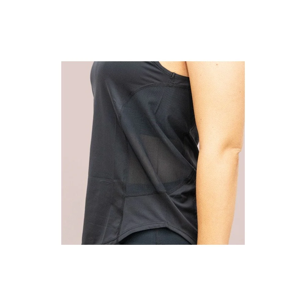 Black Yoga Racer Tank Top - Medium - Image 4