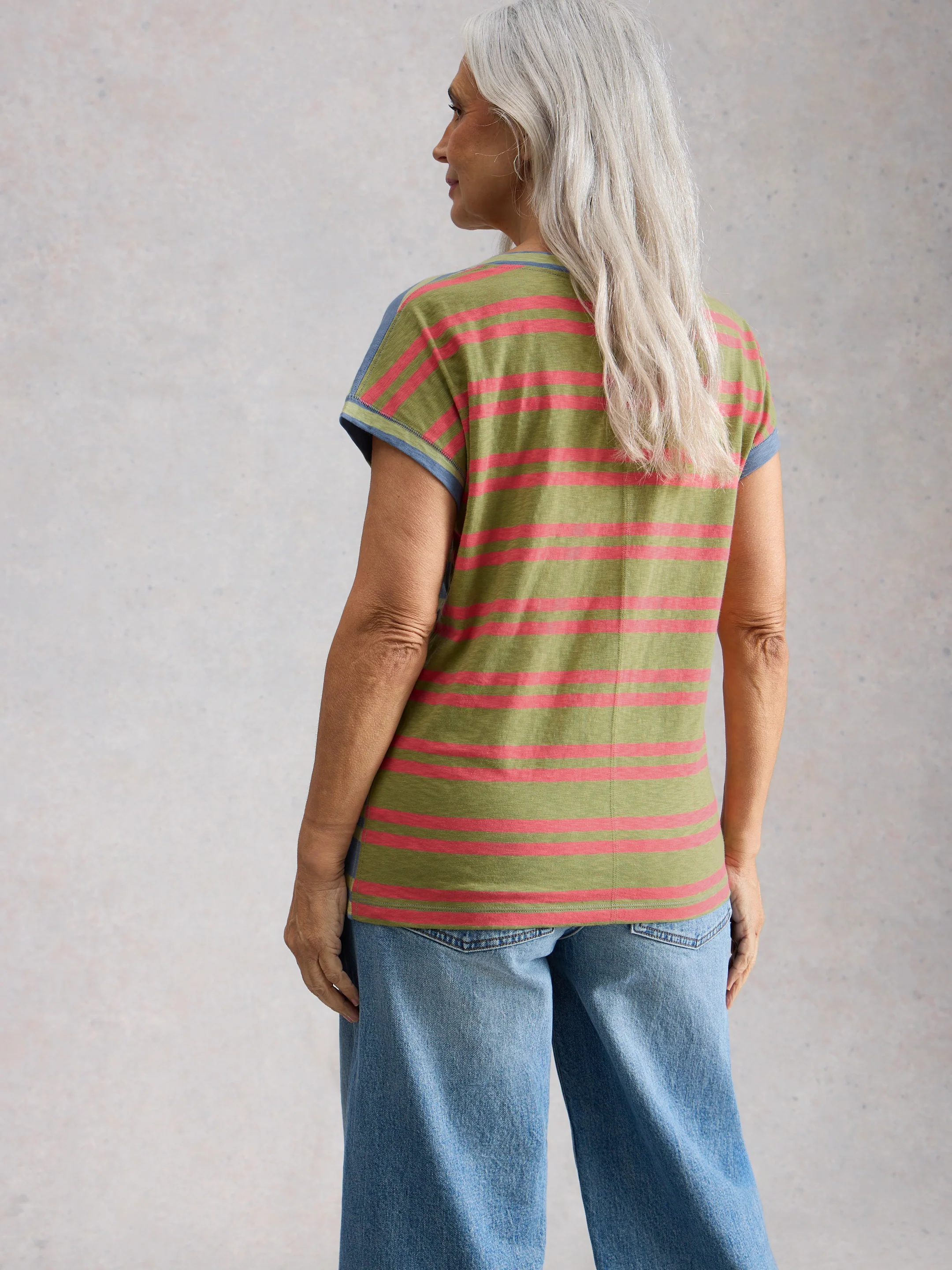 Nelly Notch Stripe Tee - Image 3