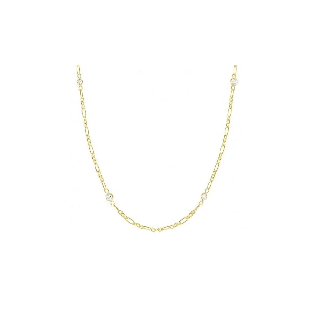 Bella Elongated Chain Necklace - Gold