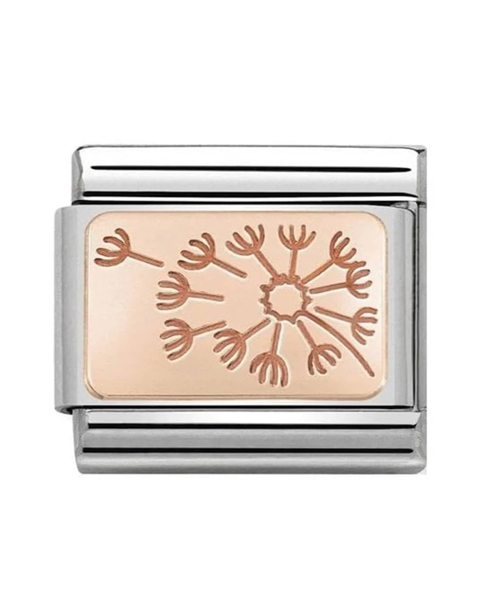 Classic Rose Gold Dandelion Clock Charm