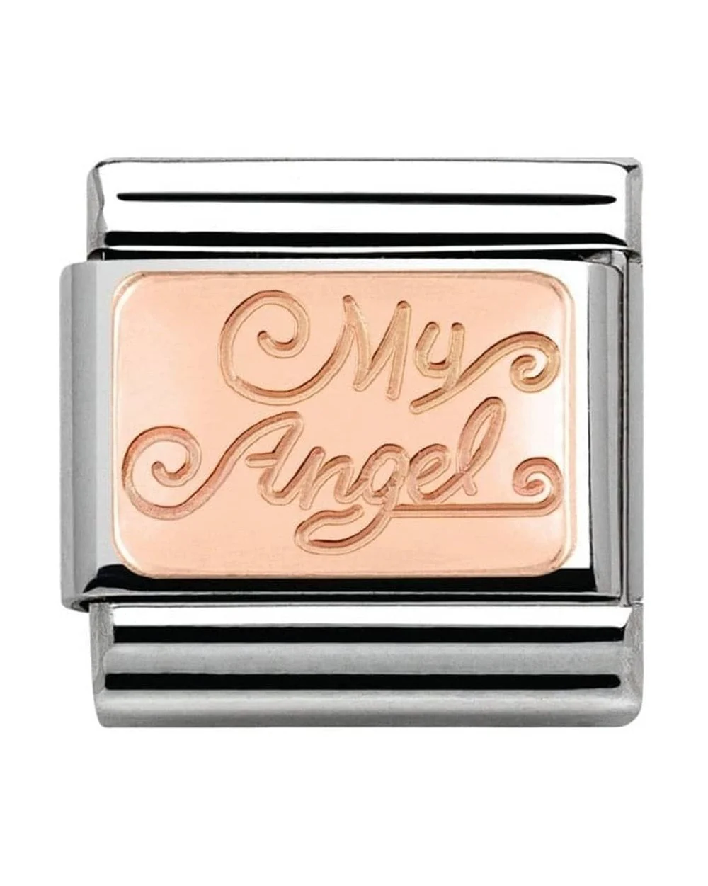 Classic Rose Gold Symbols My Angel Charm