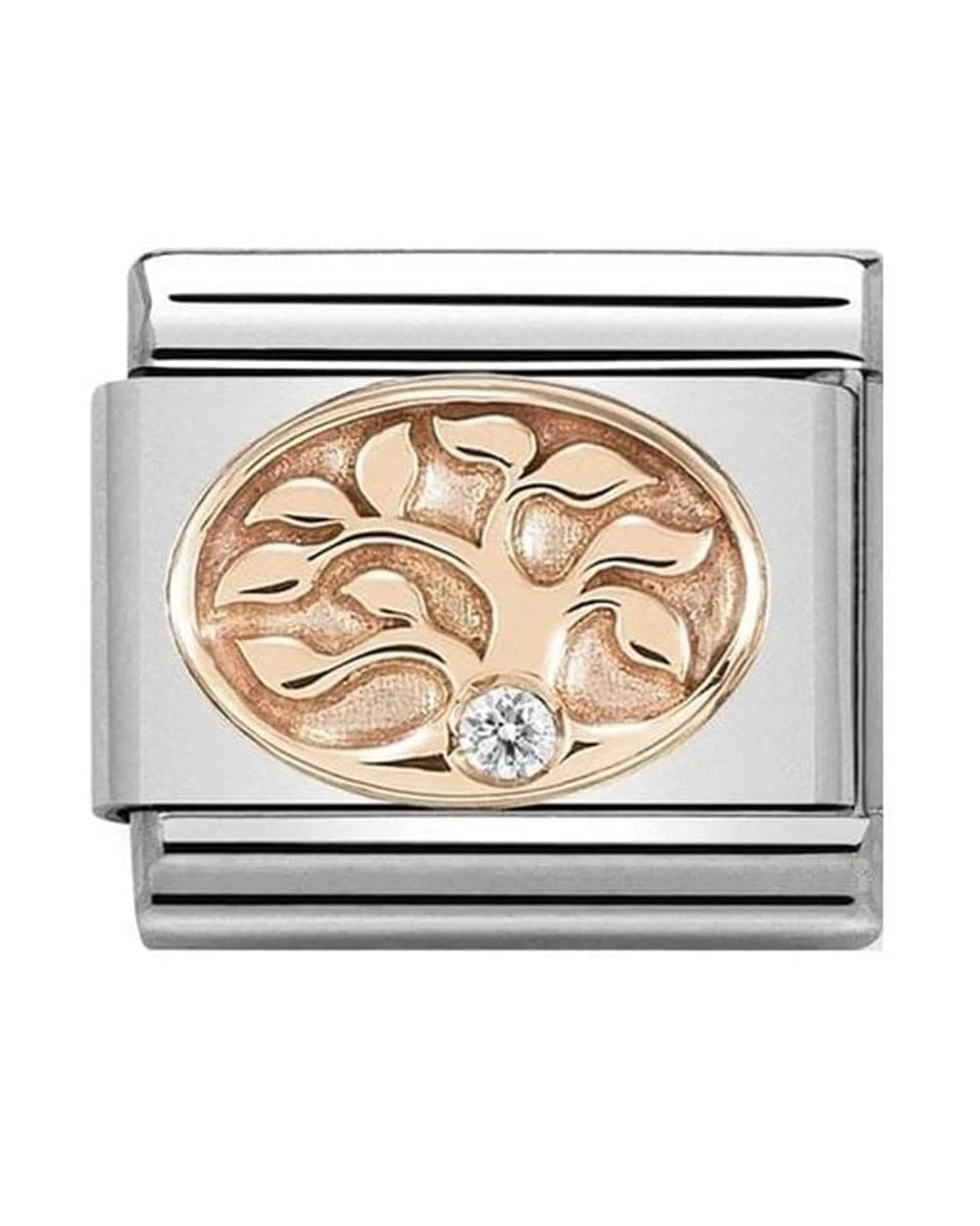 Classic Rose Gold Tree of Life with Stones Charm