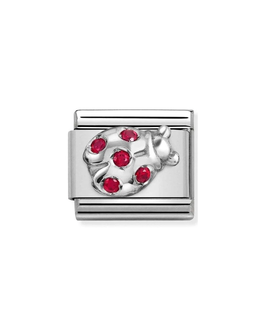 Composable Cl Symbols Steel Cubic Zirconia And Silver 925 Red Ladybug