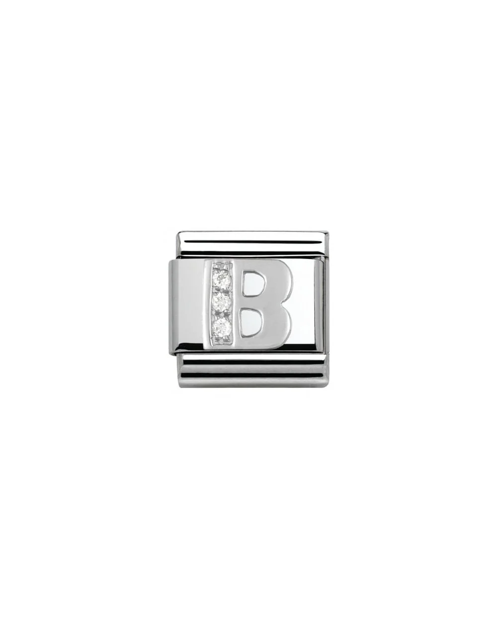Composable Classic Alphabet Cubic Zirconia And 925 Silver (B)